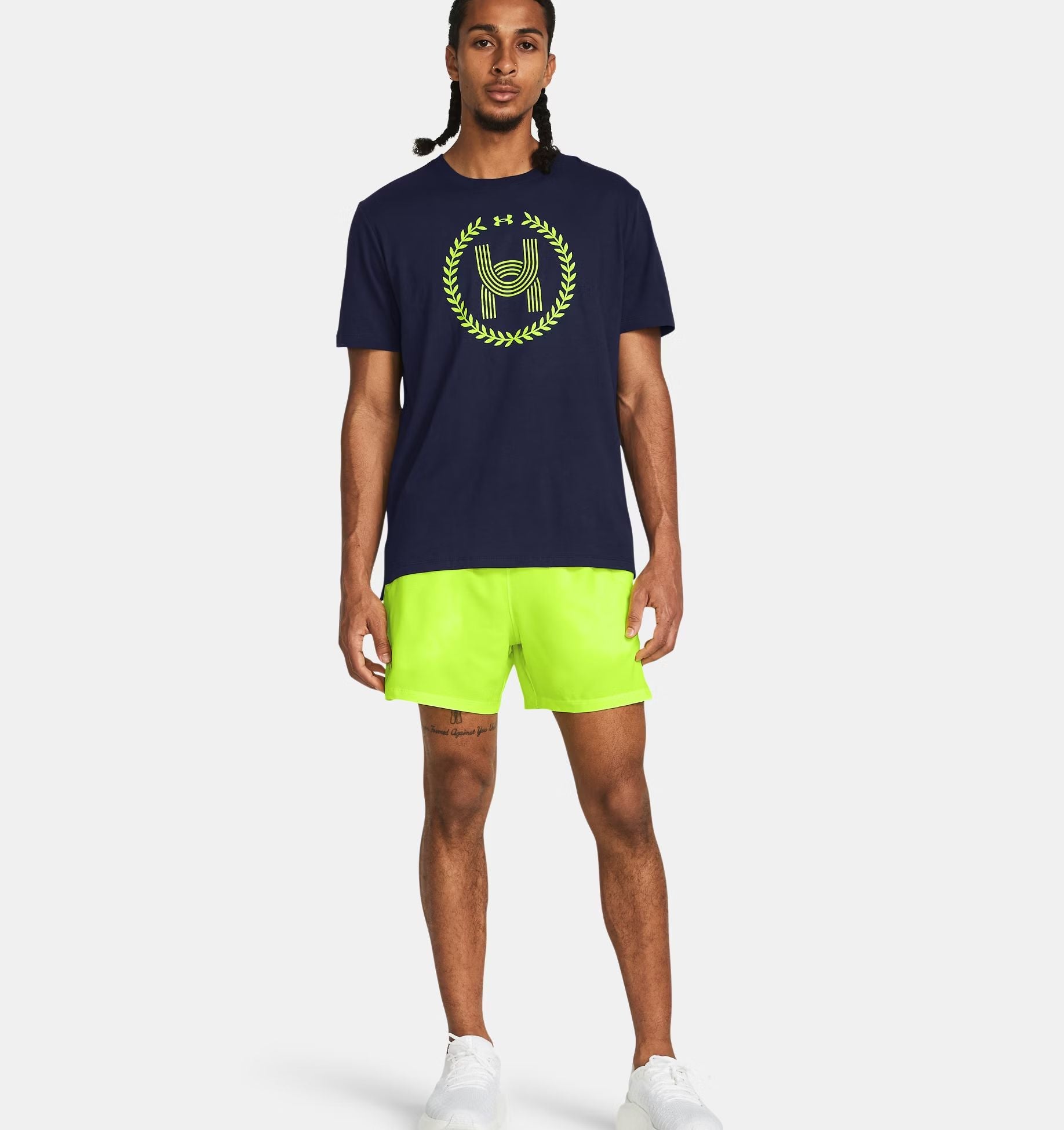 Under Armour | Pantaloncini Launch 5IN Uomo High Vis Yellow/Reflective - Fabbrica Ski Sises