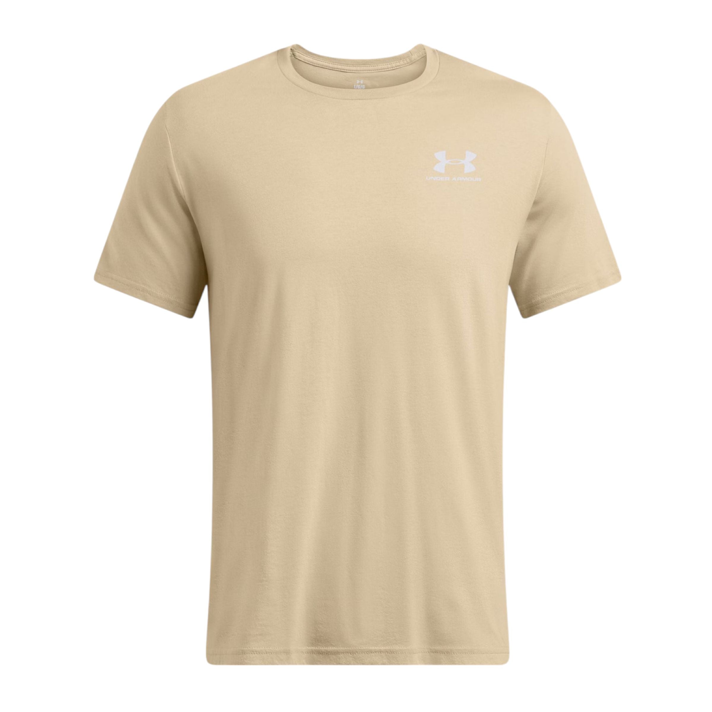 Under Armour | T-shirt Left Chest Logo Uomo City Khaki/White - Fabbrica Ski Sises