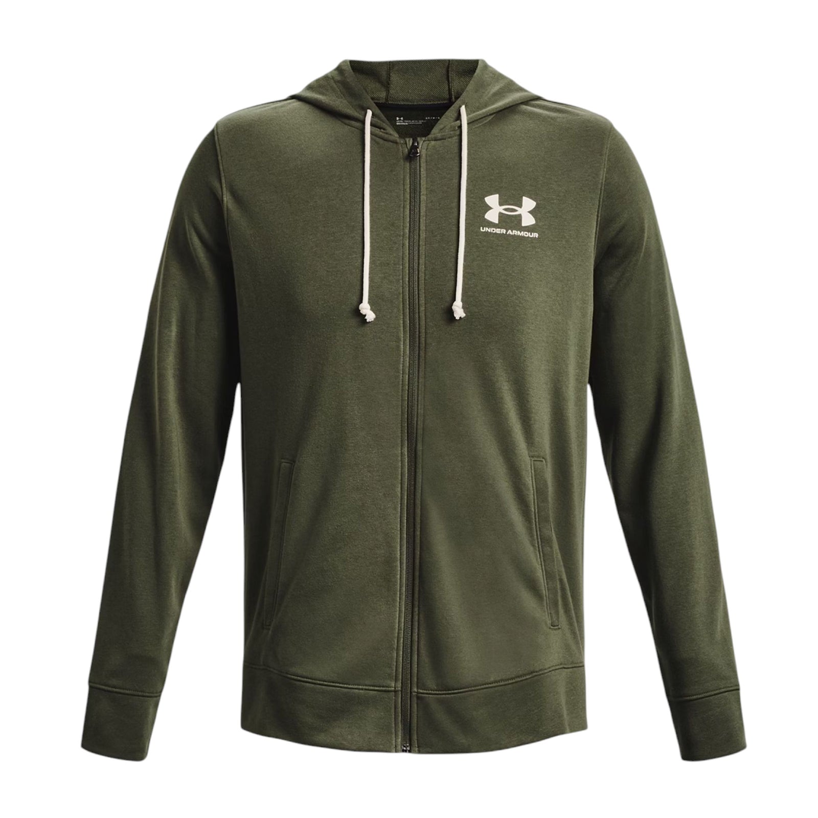 Under Armour | Maglia Rival Terry Full Zip Uomo Marine Green/Onyx White - Fabbrica Ski Sises