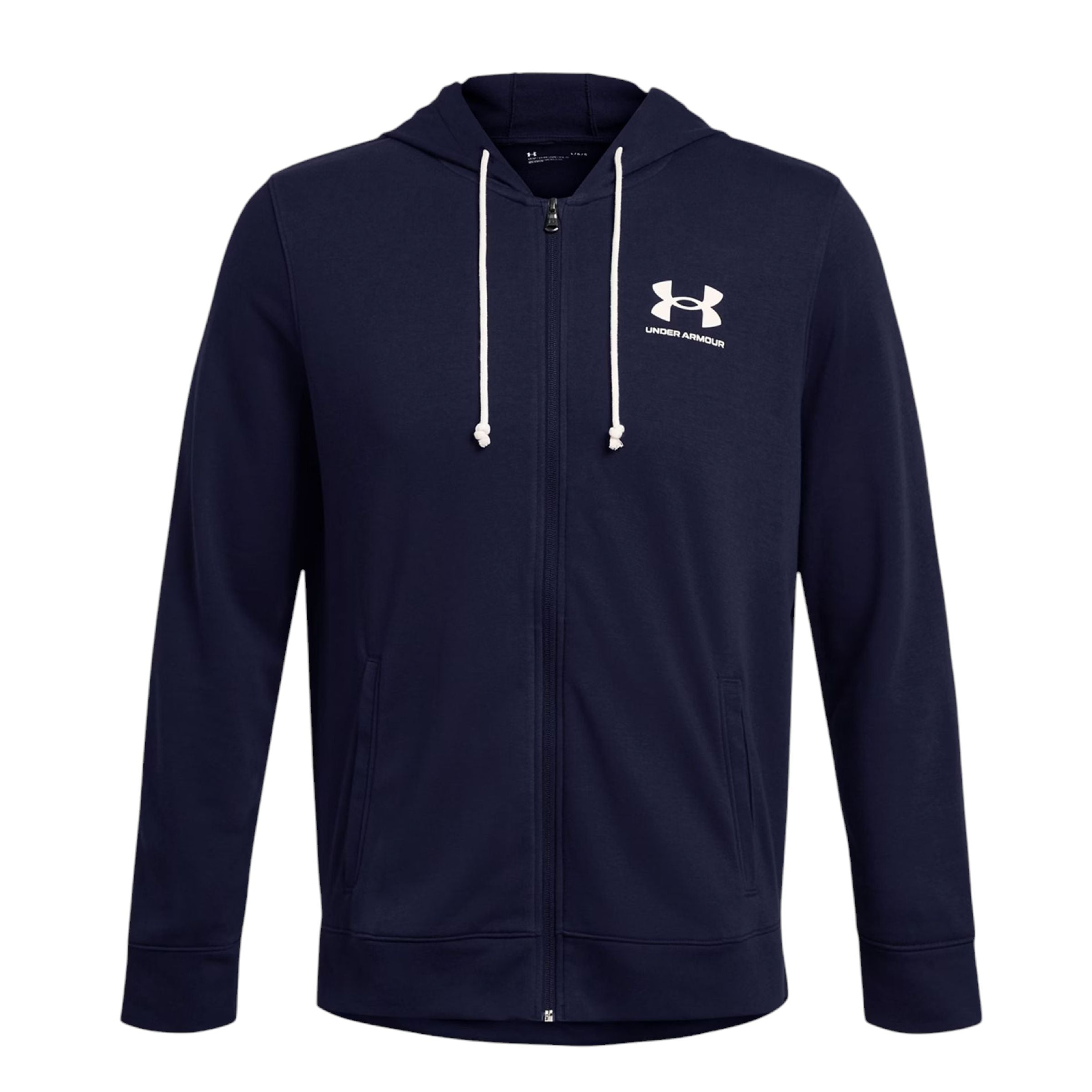 Under Armour | Maglia Rival Terry Full Zip Uomo Midnight Navy/Onyx White - Fabbrica Ski Sises