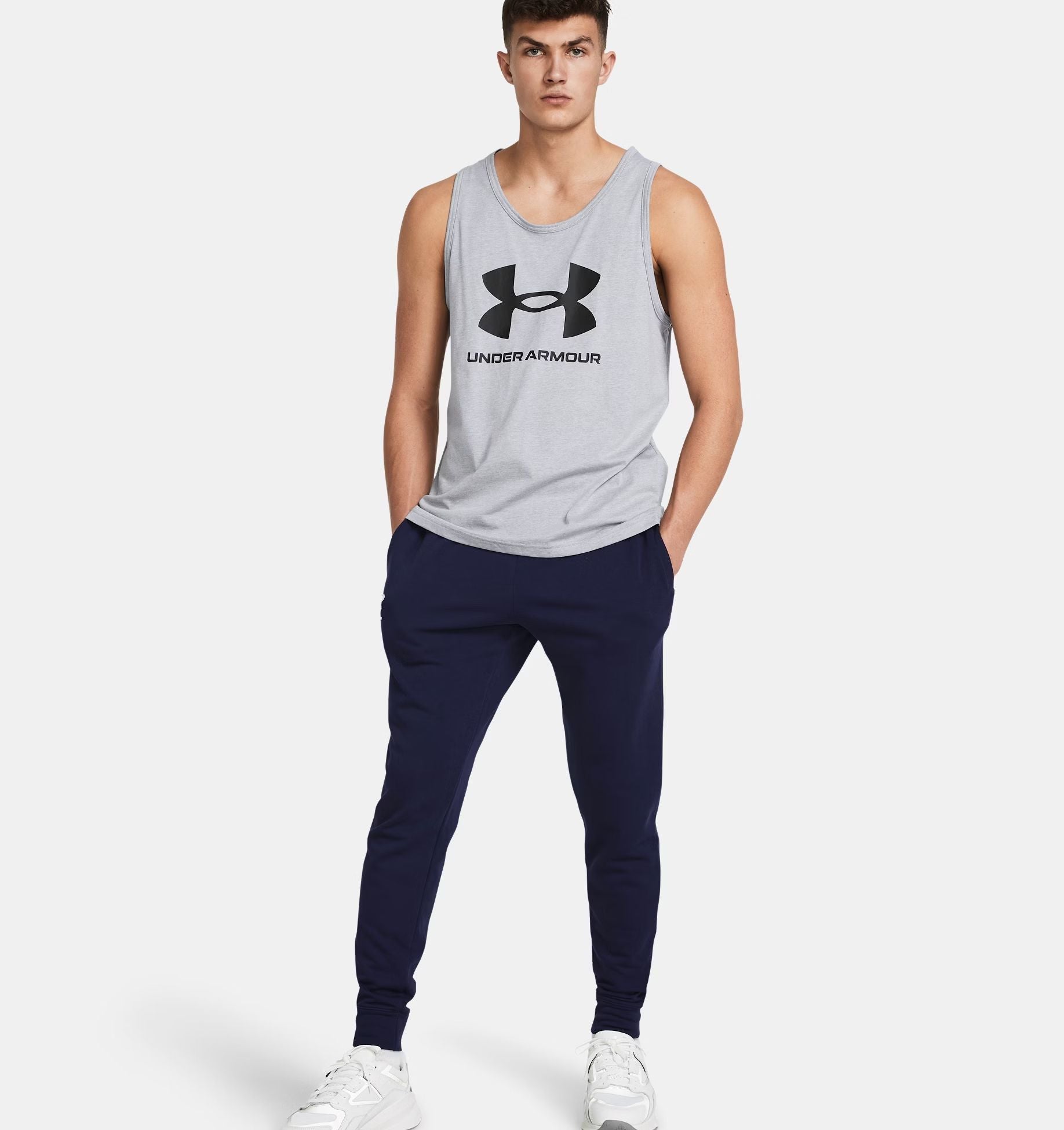 Under Armour | Pantaloni Rival Terry Uomo Midnight Navy/Onyx White - Fabbrica Ski Sises