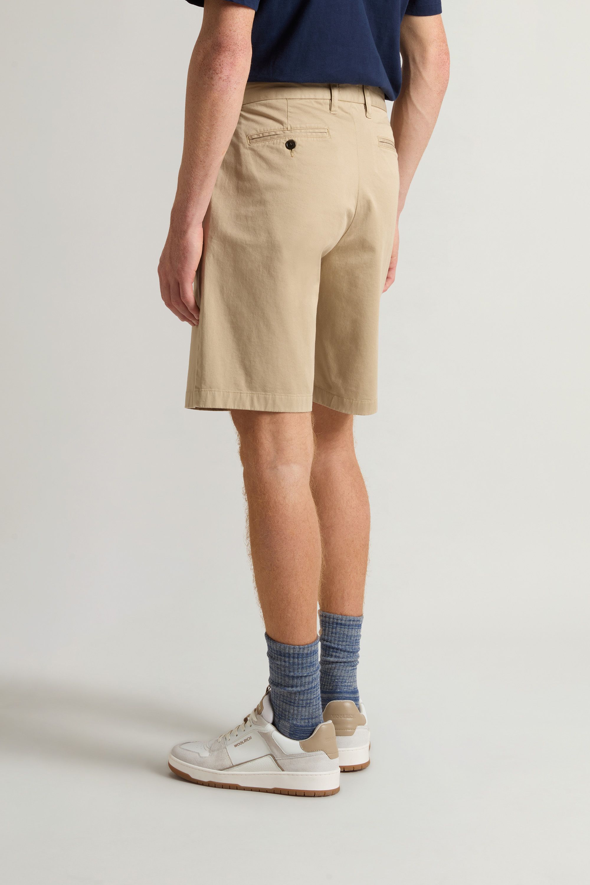 Woolrich | Pantaloncini Classic Chino Uomo White Pepper - Fabbrica Ski Sises
