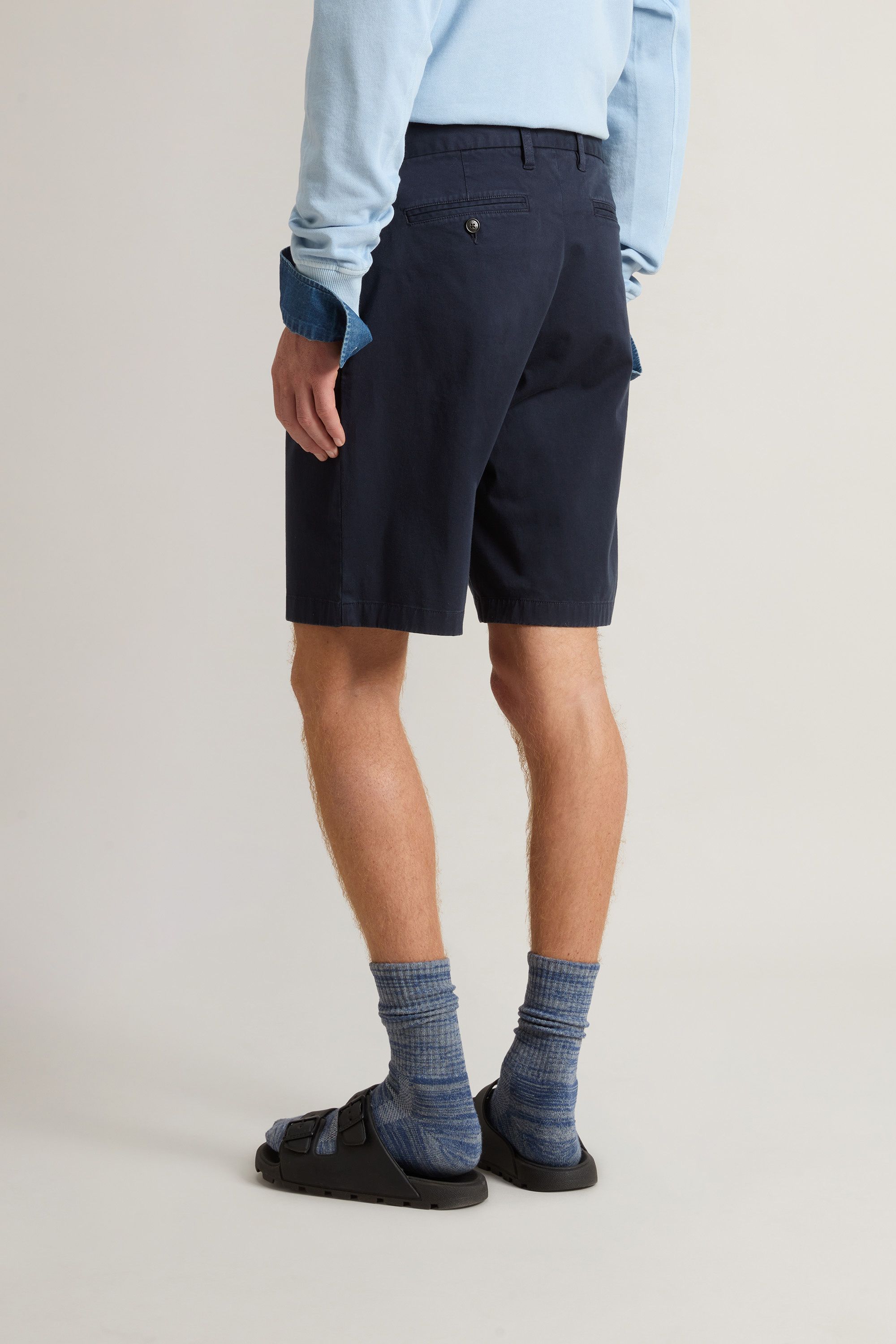 Woolrich | Pantaloncini Classic Chino Uomo Melton Blue - Fabbrica Ski Sises