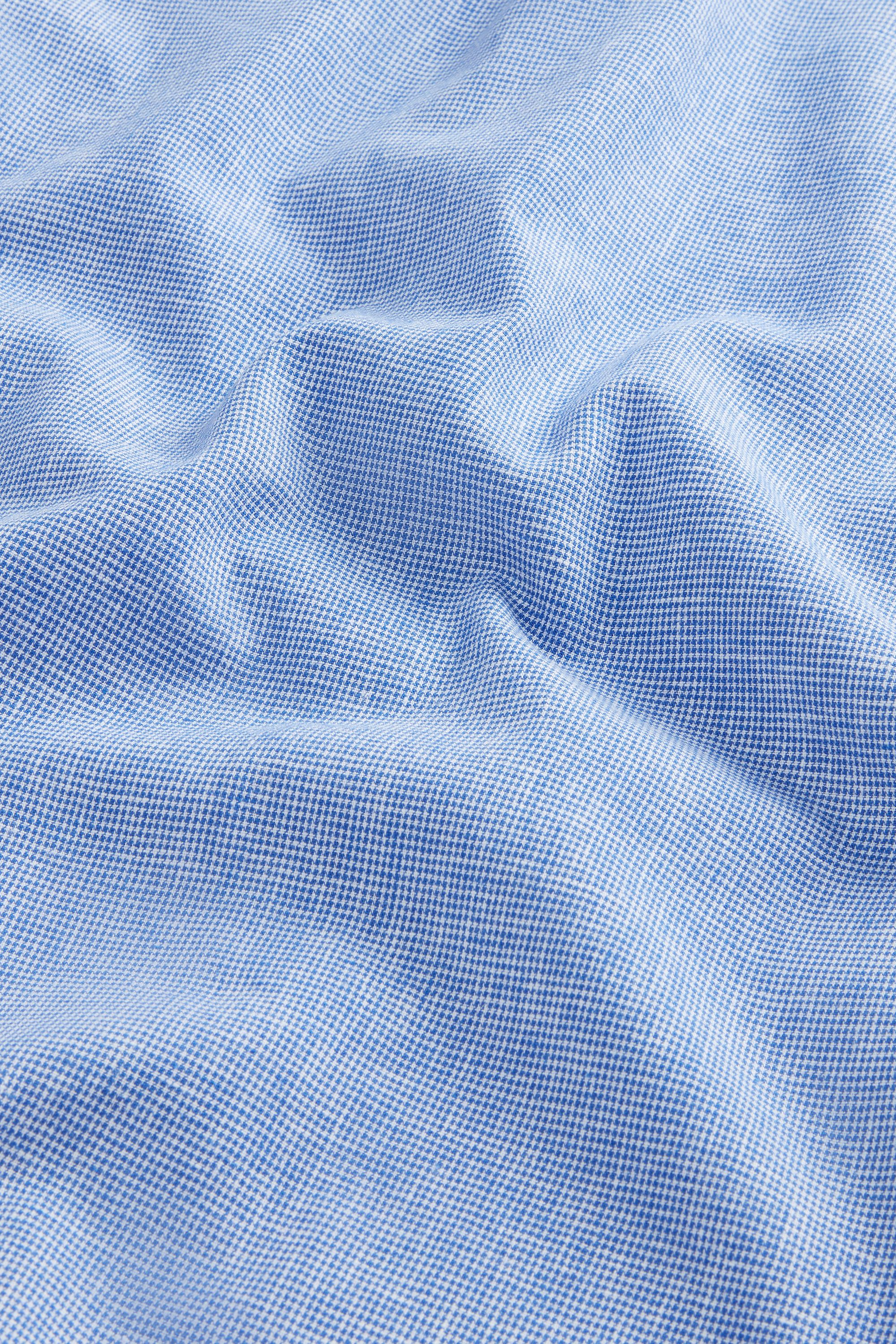 Woolrich | Camicia Linen Cotton Uomo Pied De Poule Blue - Fabbrica Ski Sises