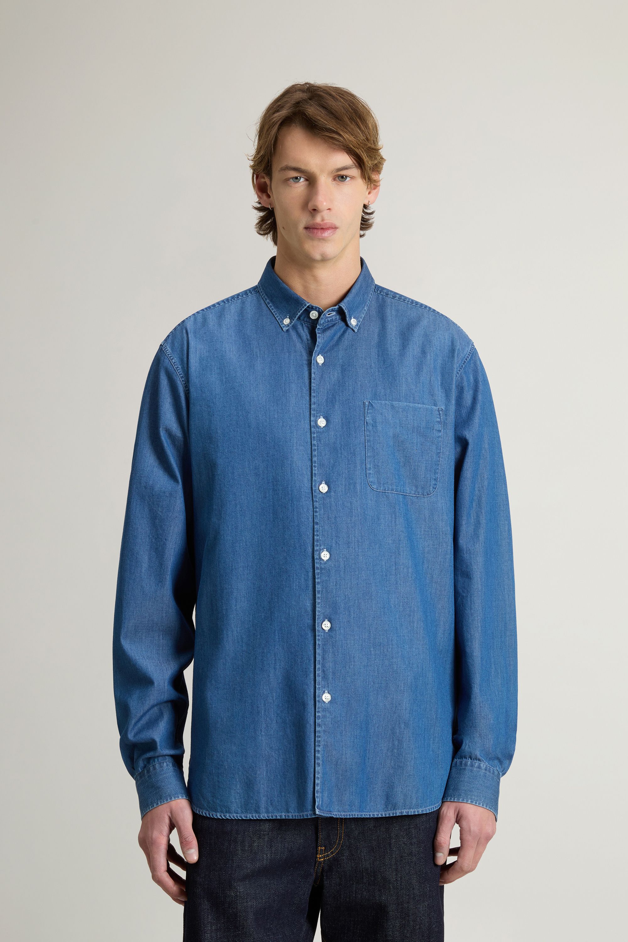 Men's Cotton Pure Shirt Medium Indigo