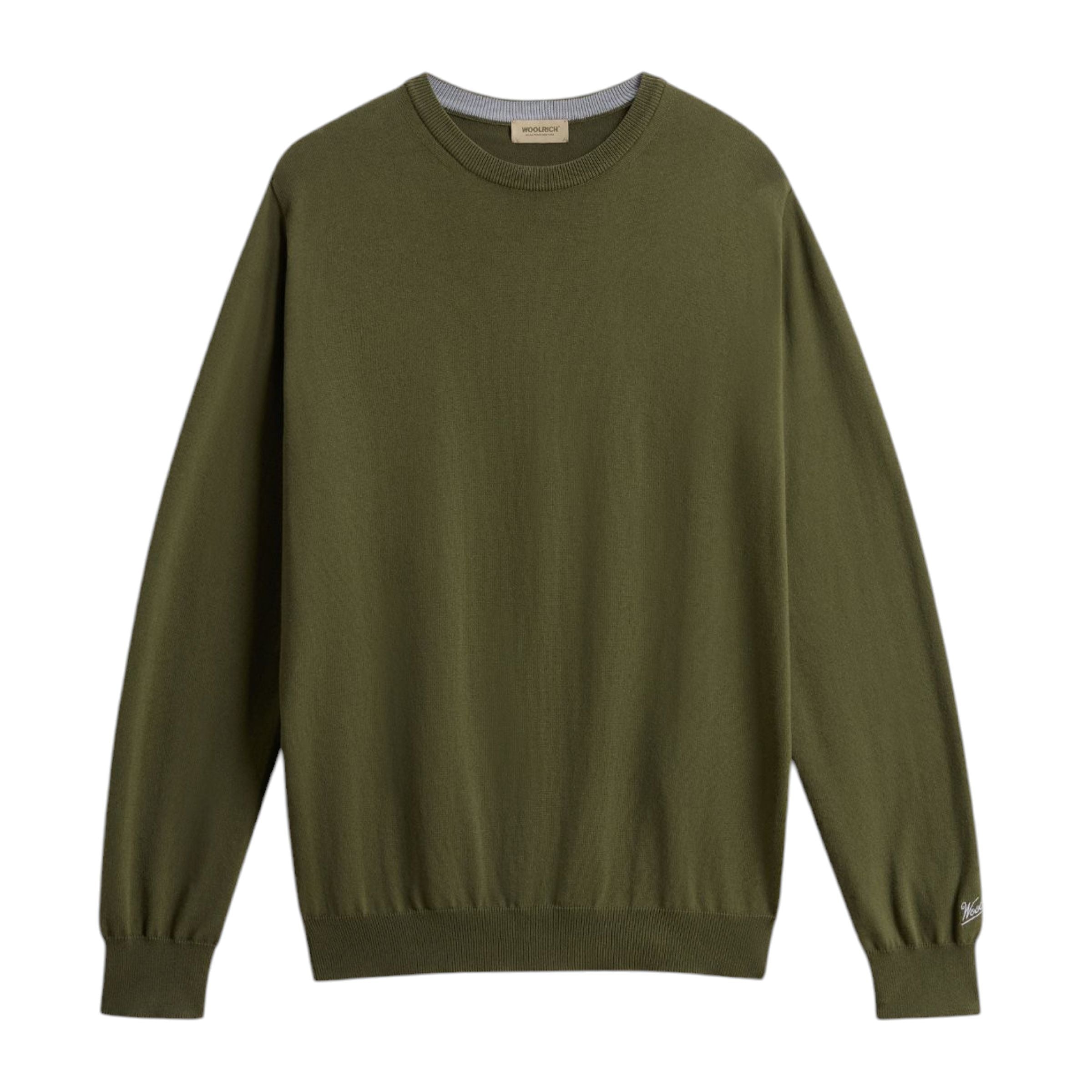 Men's Logo Cotton Sweater Greenstone