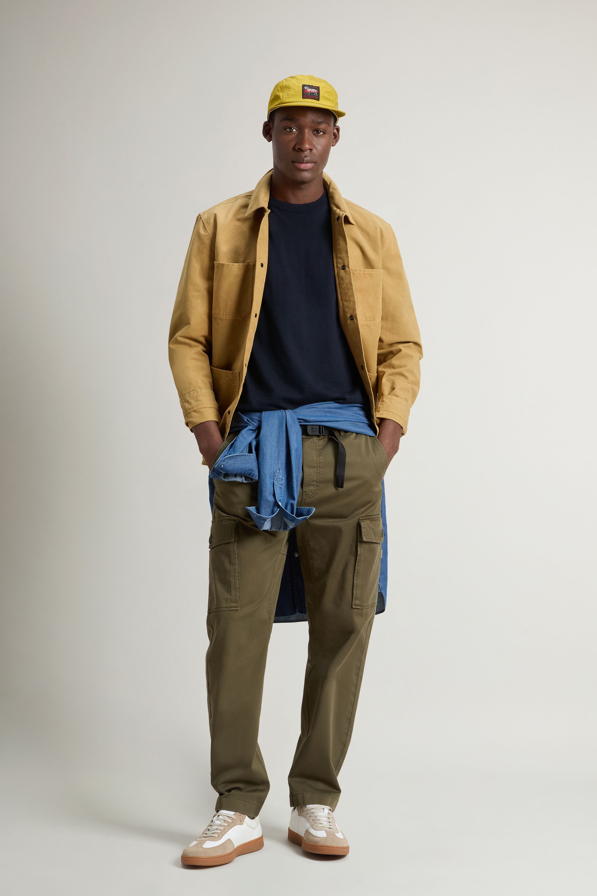 Woolrich | Maglia Logo Cotton Uomo Melton Blue - Fabbrica Ski Sises
