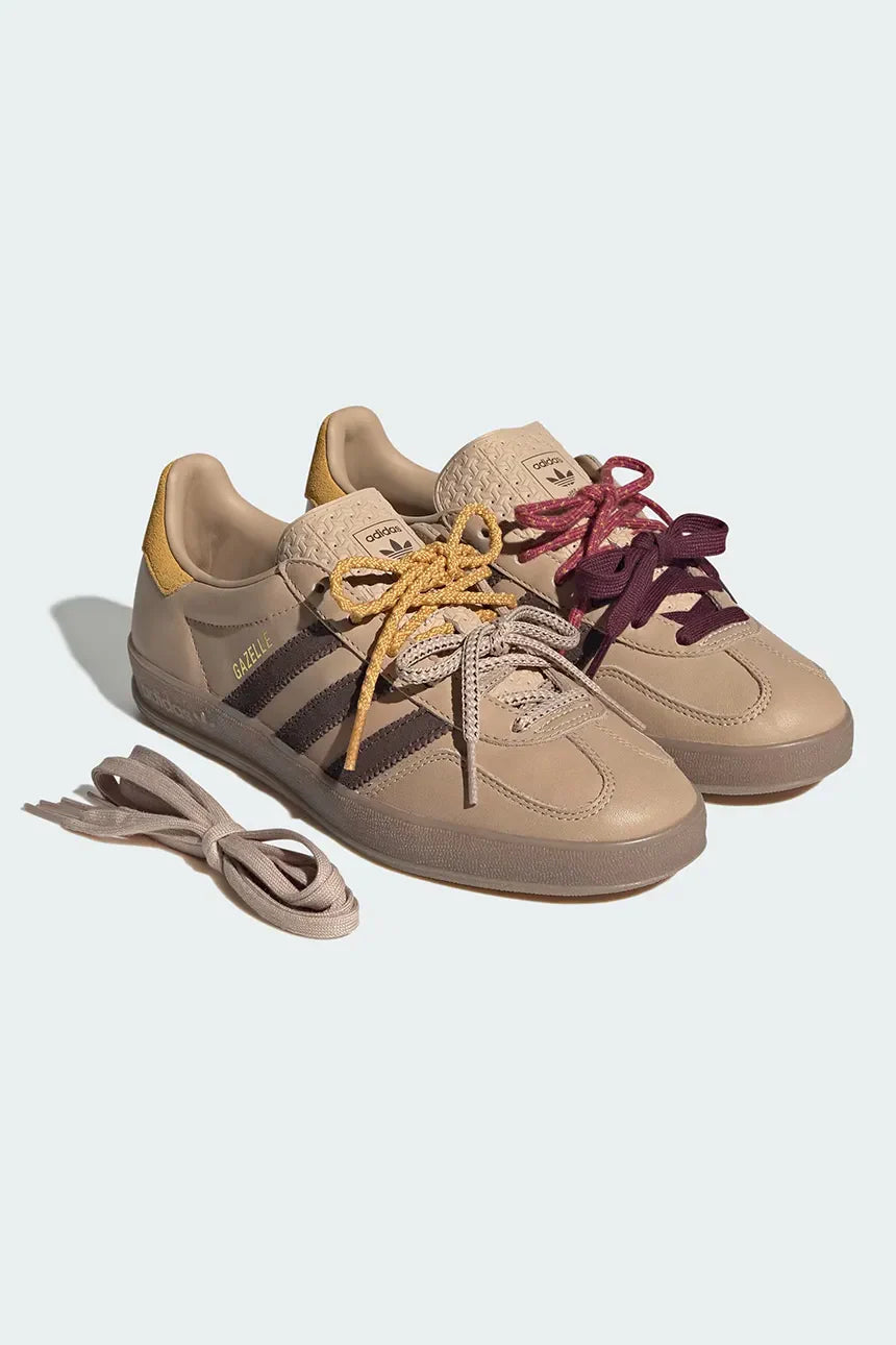 Sapatilhas Indoor Gazelle Femininas Magic Beige/Brown/Preloved Yellow