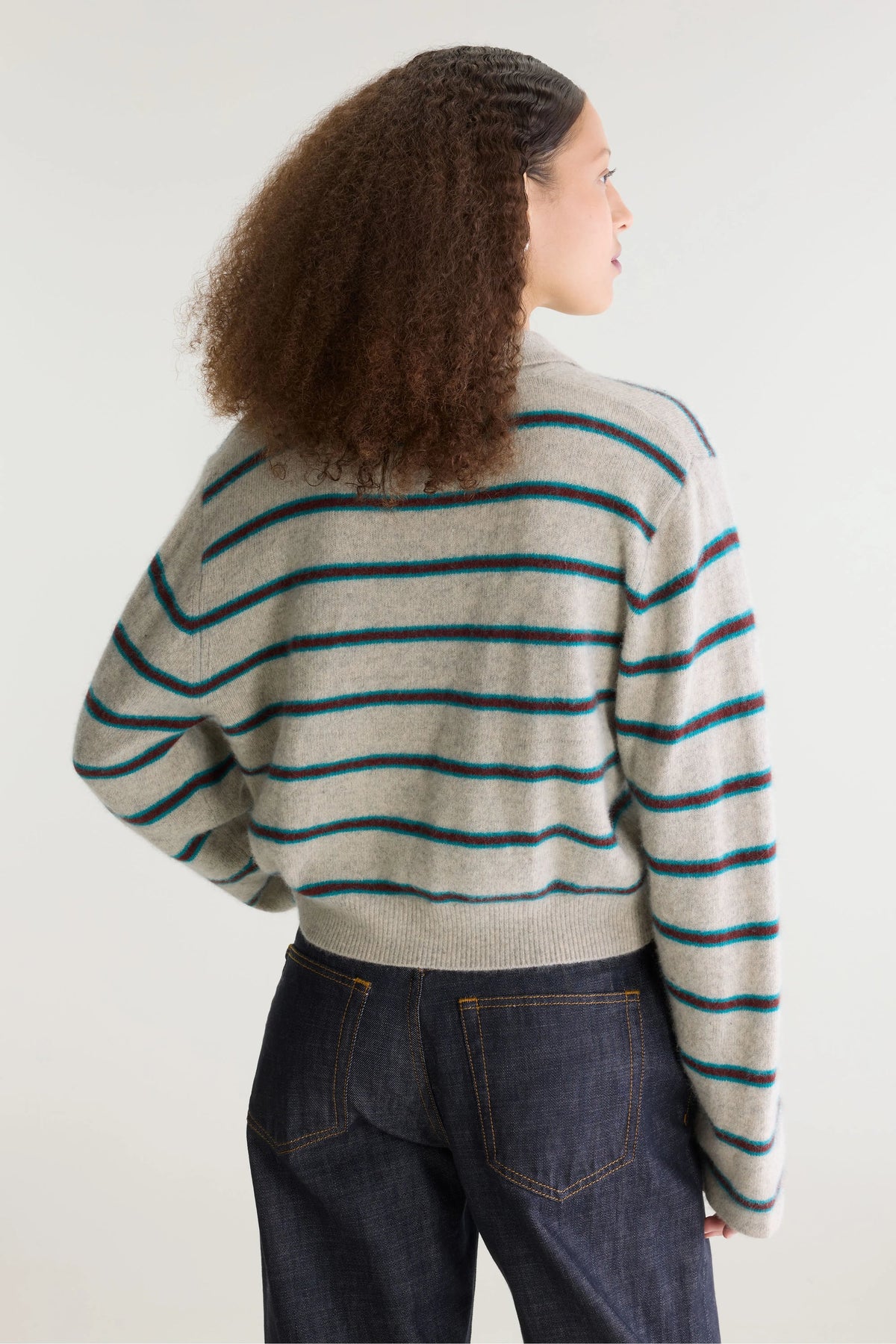 Frau Dussyr Pullover Atlantis/Grenat/Light Grey