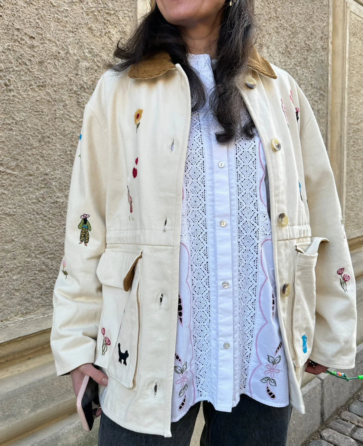 Chaqueta Cara Mujer blanco