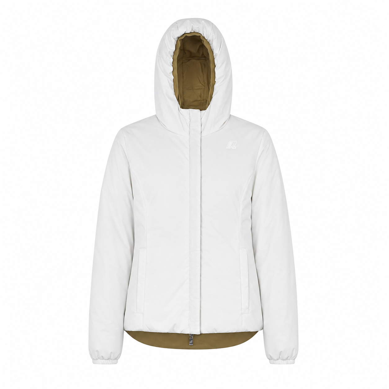 Frau Lily St Warm Double Jacke Beige Khaki/White Natural