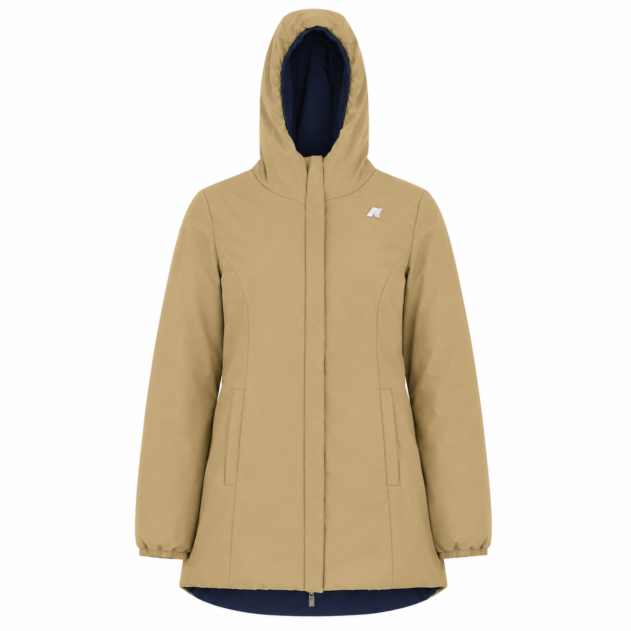 Frau Denise St Warm Double Jacke Blue Depth/Beige Khaki