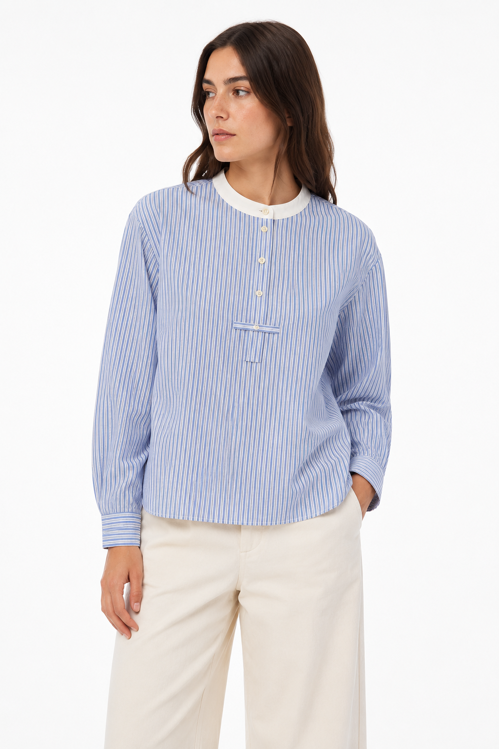 Camicia 185 Donna Navy Stripe