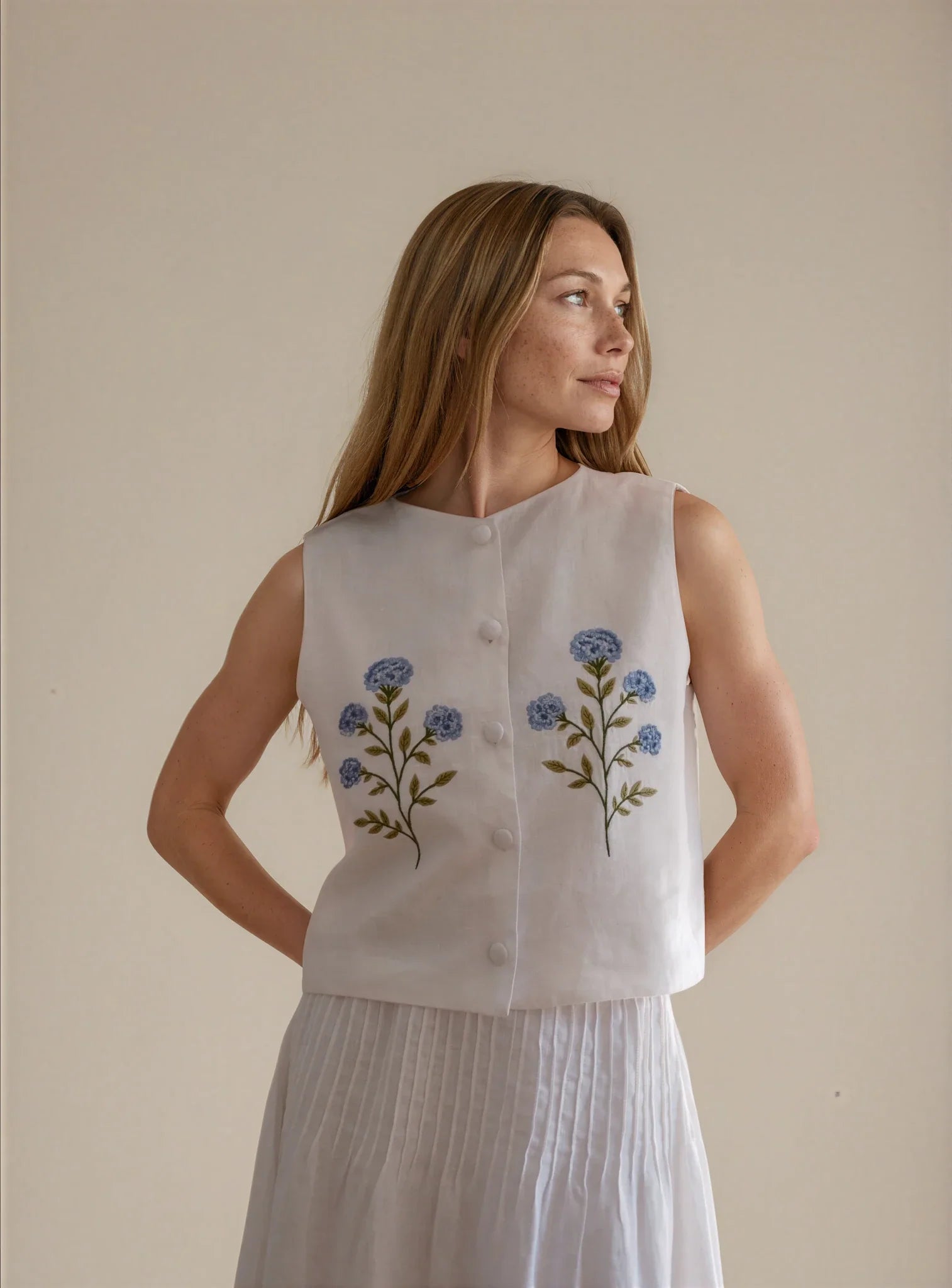 Top Josephina Mujer blanco
