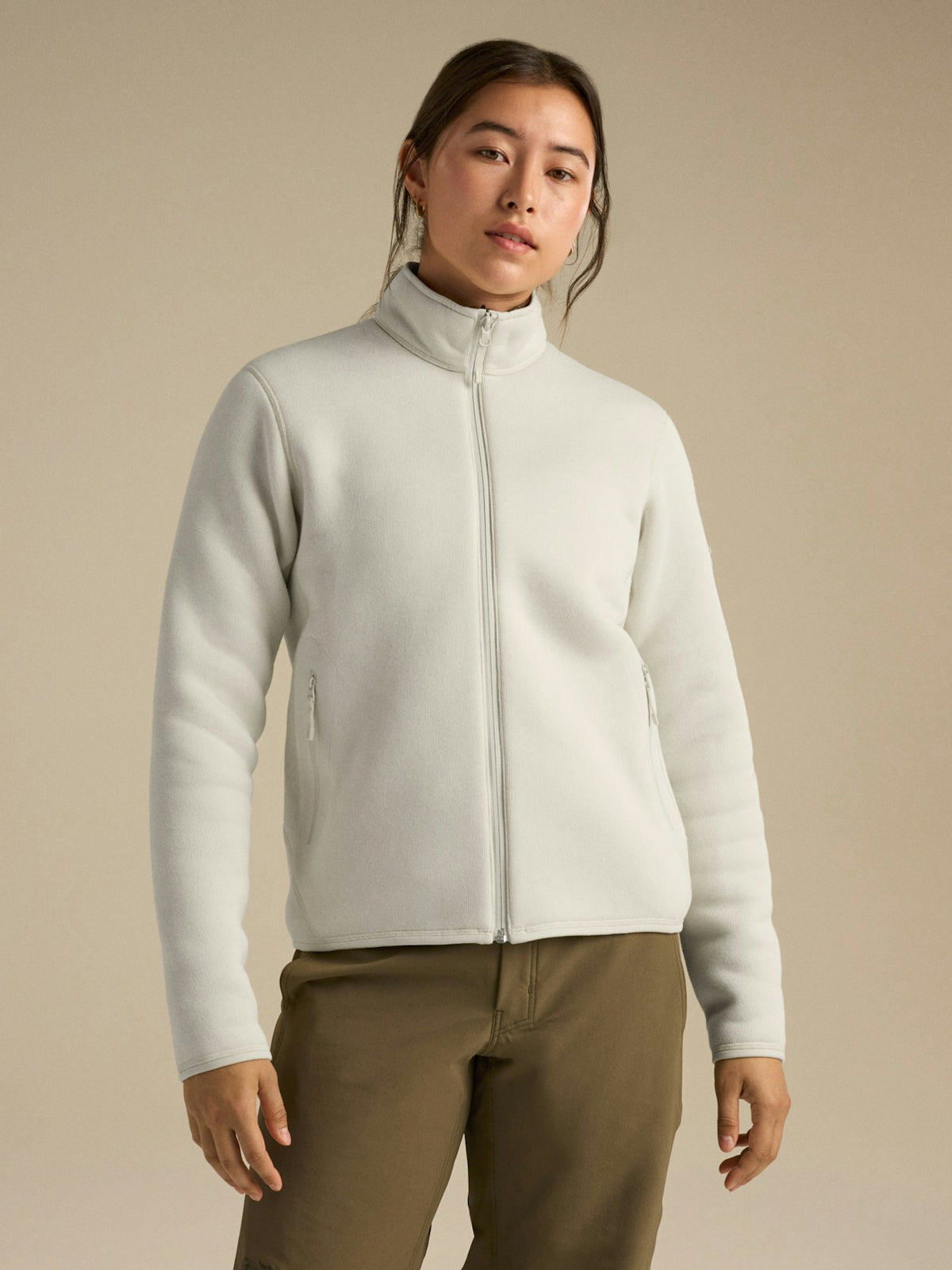 Cardigan Covert Feminino Arc Silk Heather/Salt