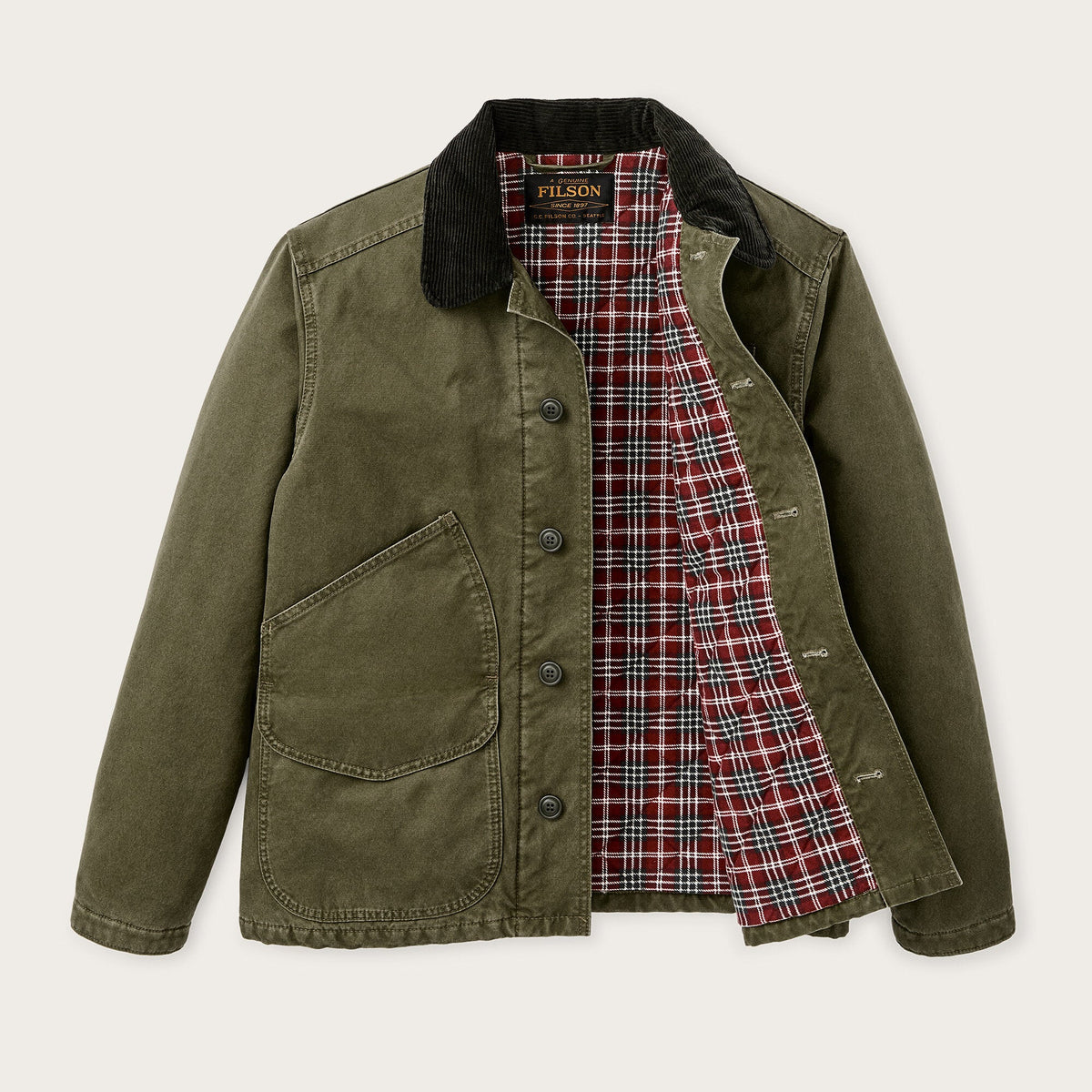 Giacca Insulated Canvas Uomo Dark Olive