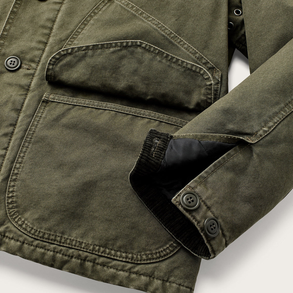 Giacca Insulated Canvas Uomo Dark Olive