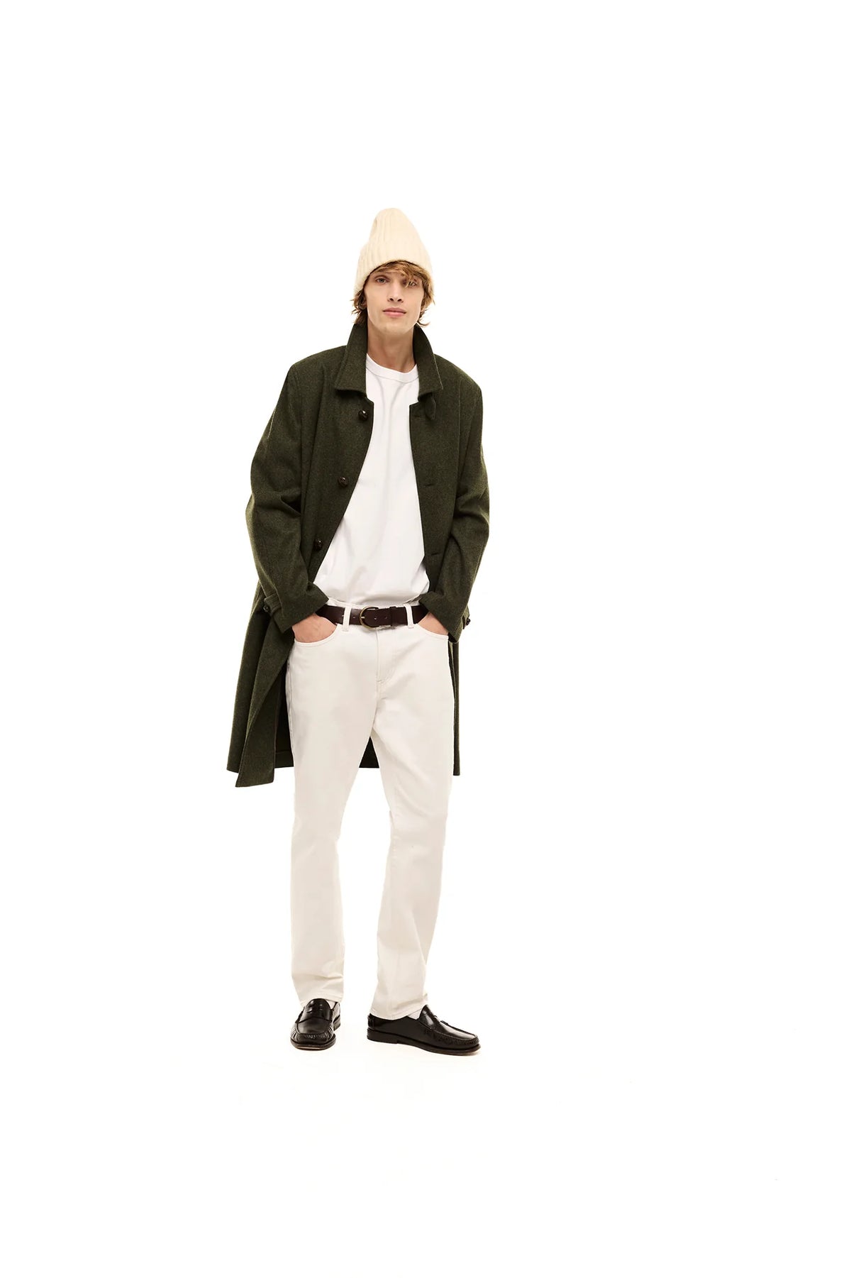 Mann Hubertus Mantel Loden Green