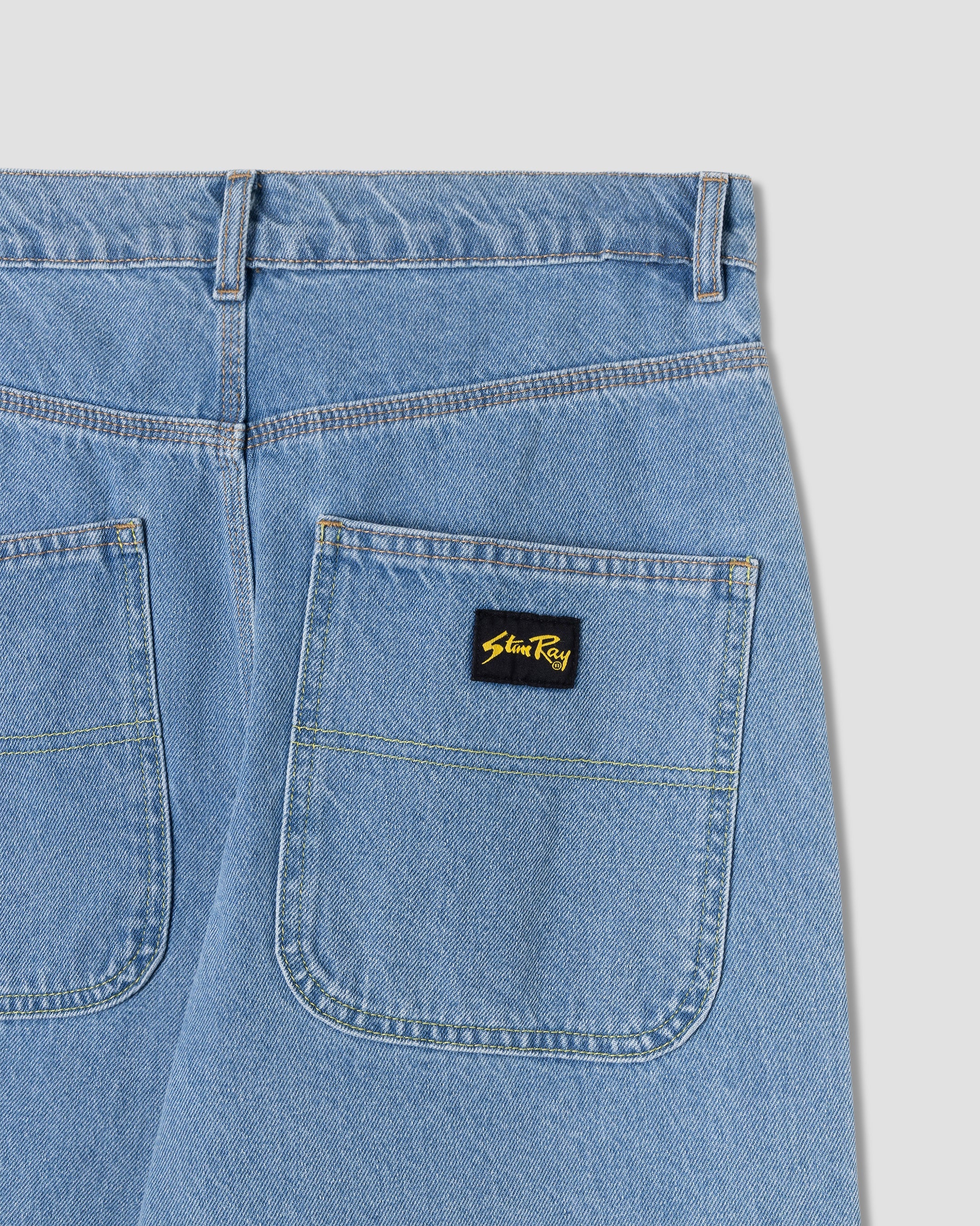 Men's Wide 5 Trousers Mid Stone Denim