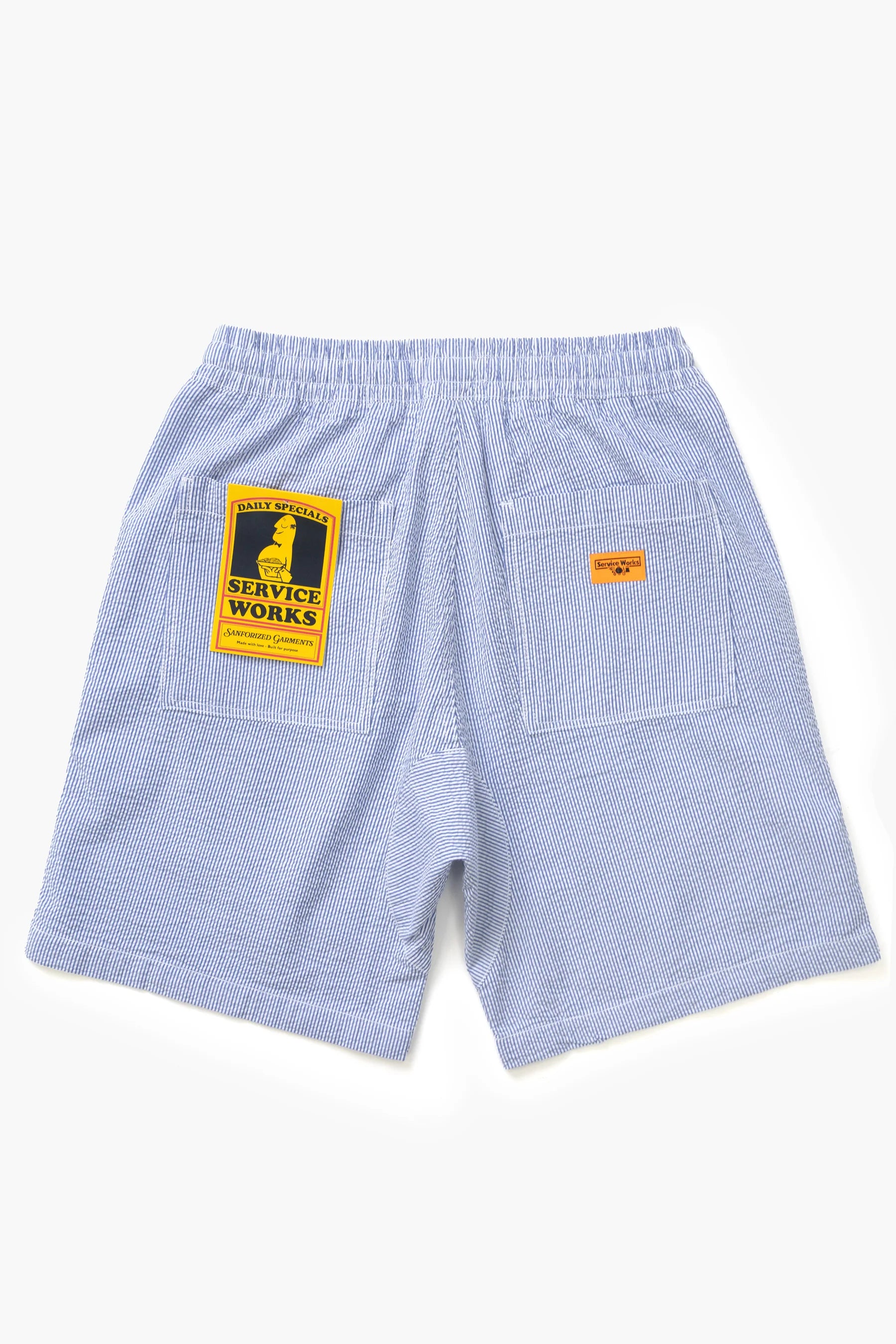Pantaloncini Seersucker Chef Shorts Uomo Navy