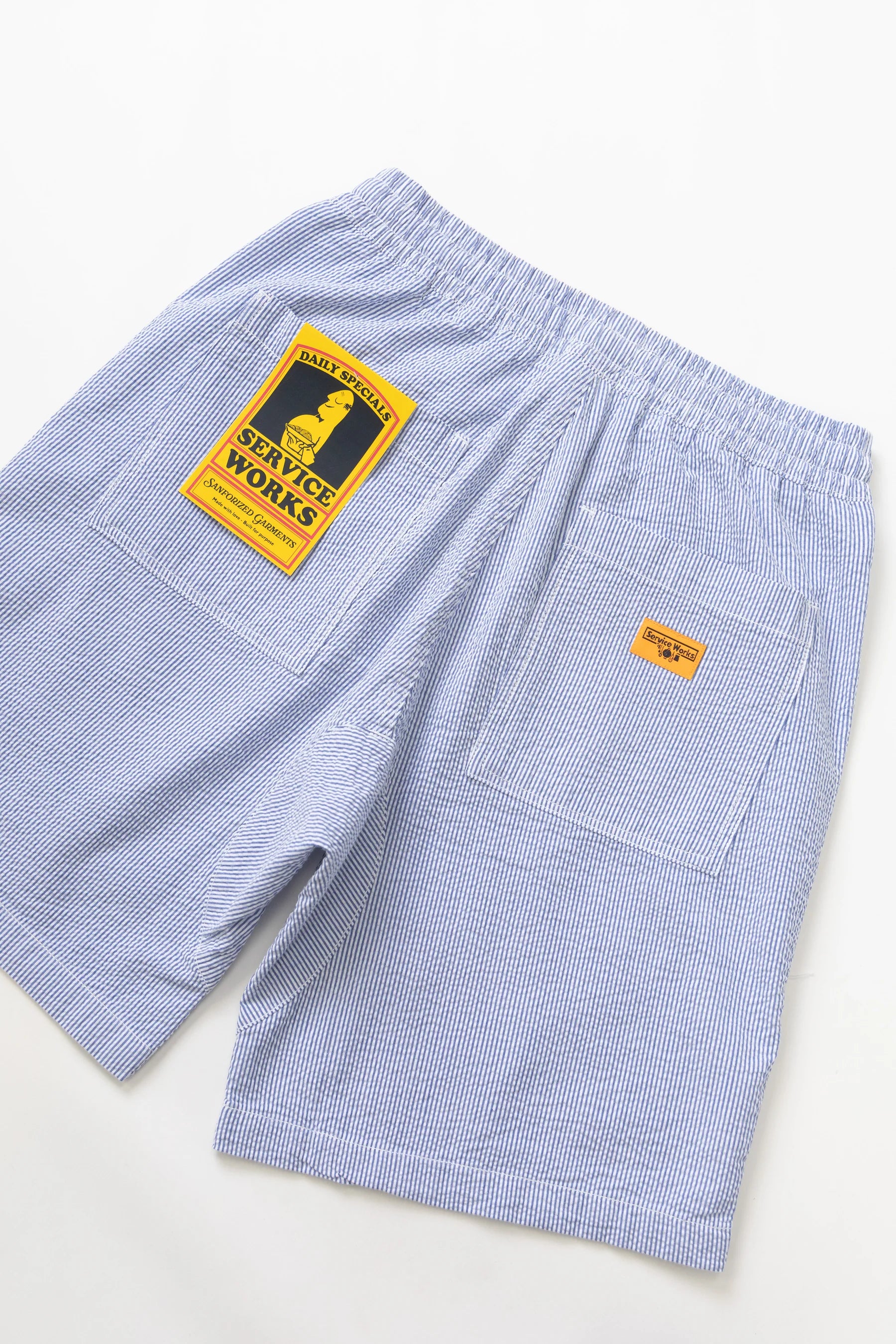 Pantaloncini Seersucker Chef Shorts Uomo Navy