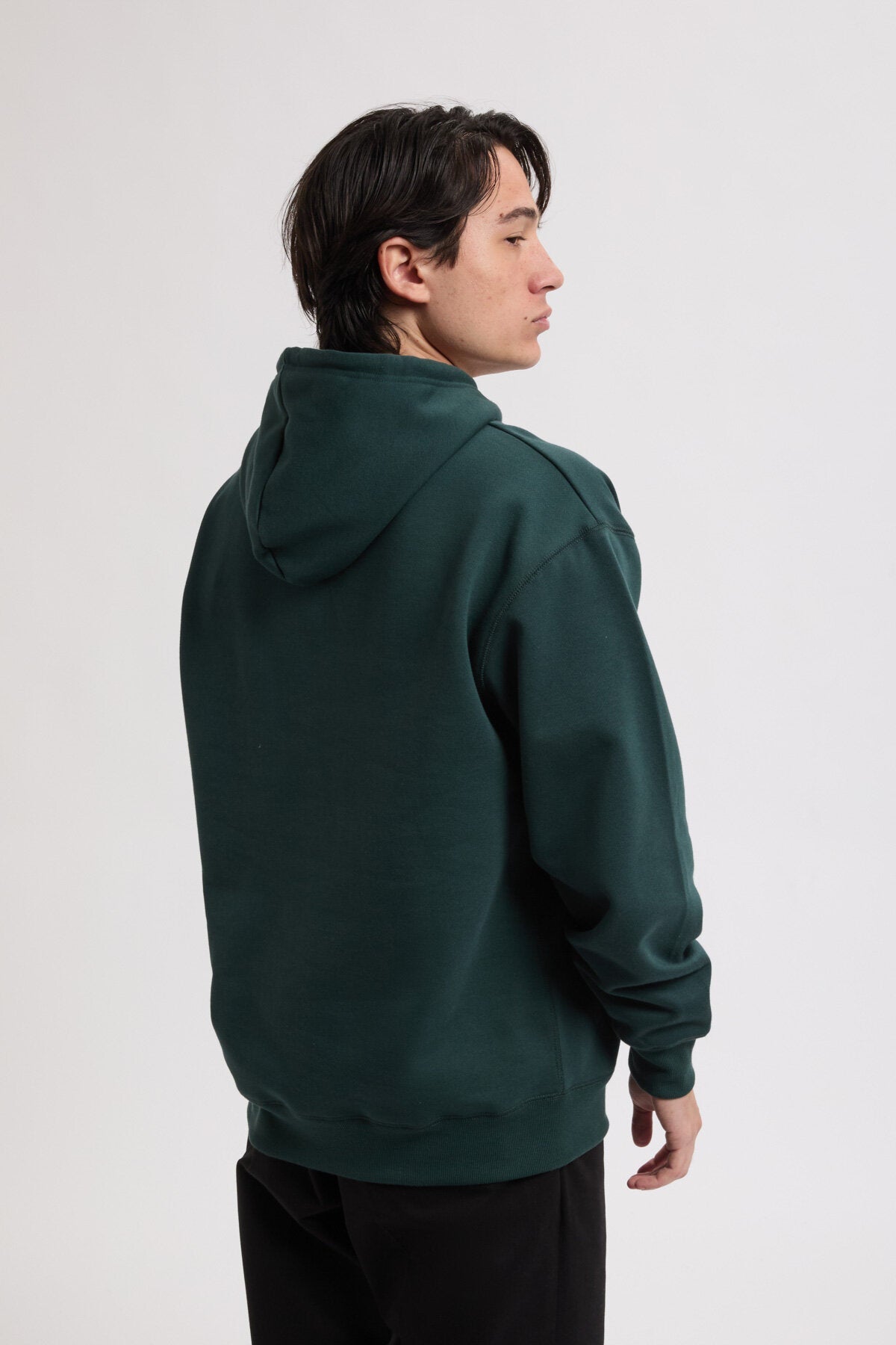 Maglia Sweat Hoodie Uomo Dark Green