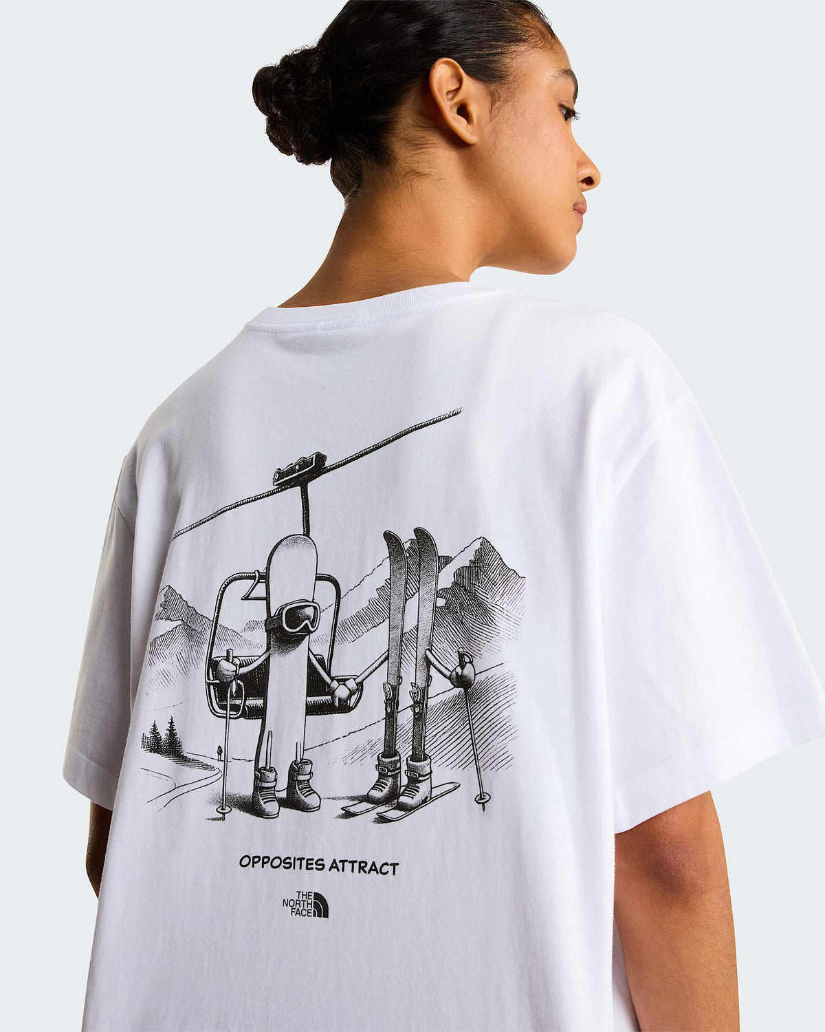 Opposites Attract Relaxed T-shirt White