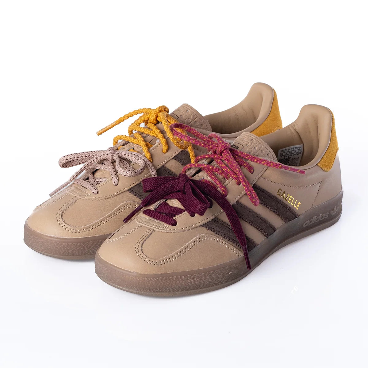 Sapatilhas Indoor Gazelle Femininas Magic Beige/Brown/Preloved Yellow