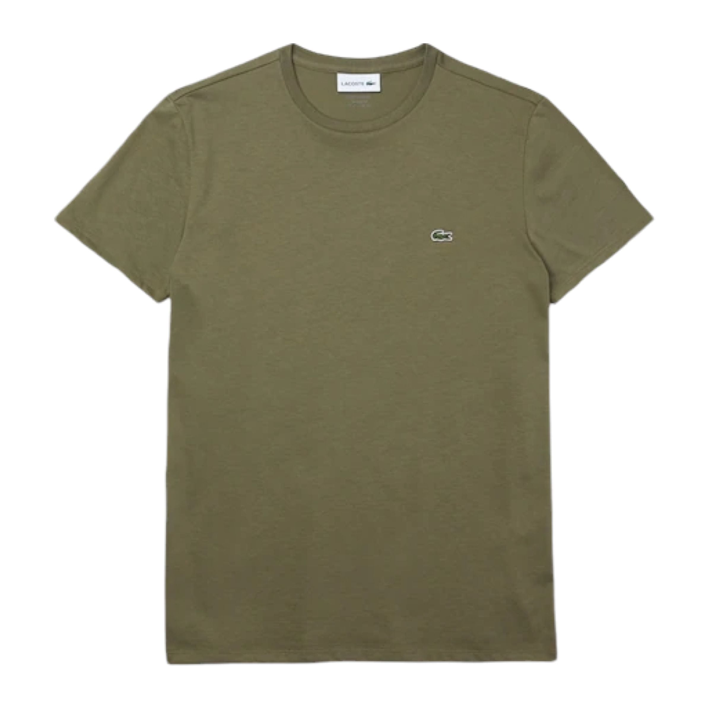 Lacoste | T-shirt Classic in Pima Uomo Verde Cachi - Fabbrica Ski Sises