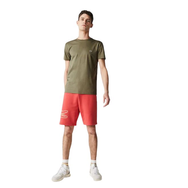 Lacoste | T-shirt Classic in Pima Uomo Verde Cachi - Fabbrica Ski Sises