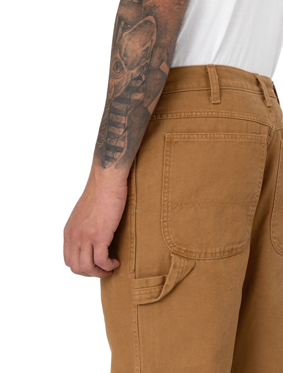 Dickies | Pantaloni Carpenter Uomo Stone Washed Brown Duck - Fabbrica Ski Sises
