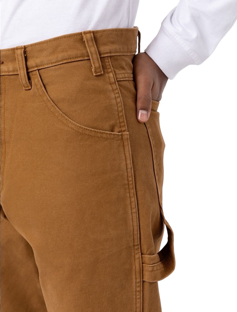 Dickies | Pantaloni Carpenter Uomo Stone Washed Brown Duck - Fabbrica Ski Sises