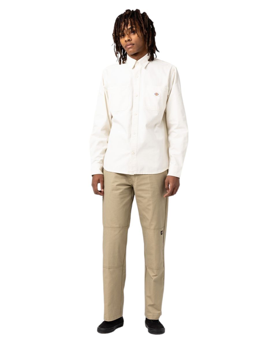 Dickies | Camicia Duck Canvas Uomo Stone Washed Cloud - Fabbrica Ski Sises