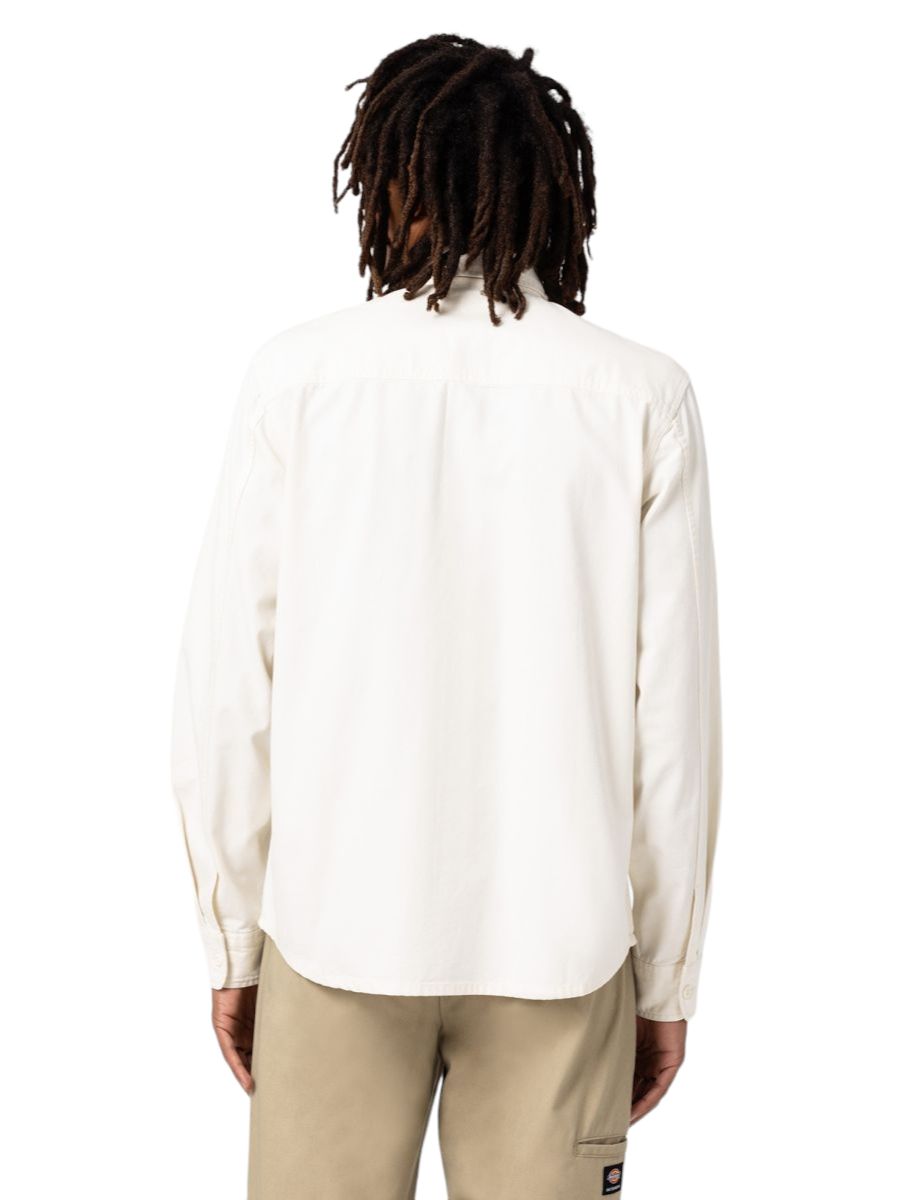 Dickies | Camicia Duck Canvas Uomo Stone Washed Cloud - Fabbrica Ski Sises