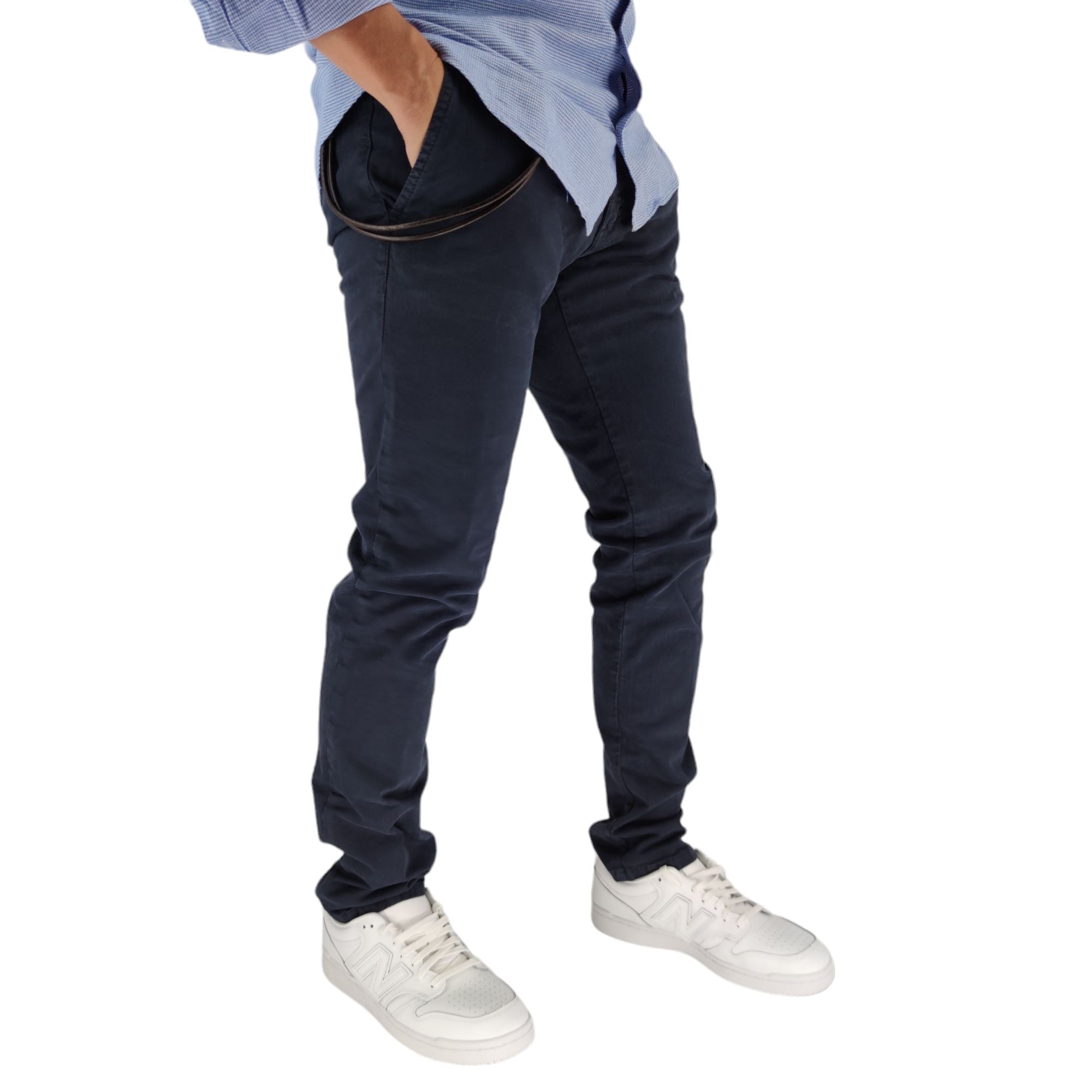 Modfitter | Pantaloni Carnaby Gabardina Uomo Dark Navy - Fabbrica Ski Sises