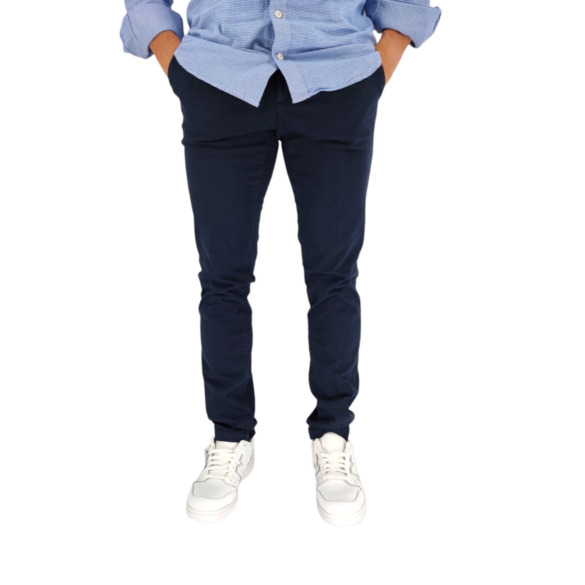 Maison Clochard | Pantaloni Millard Cigarette Uomo Blue Navy - Fabbrica Ski Sises