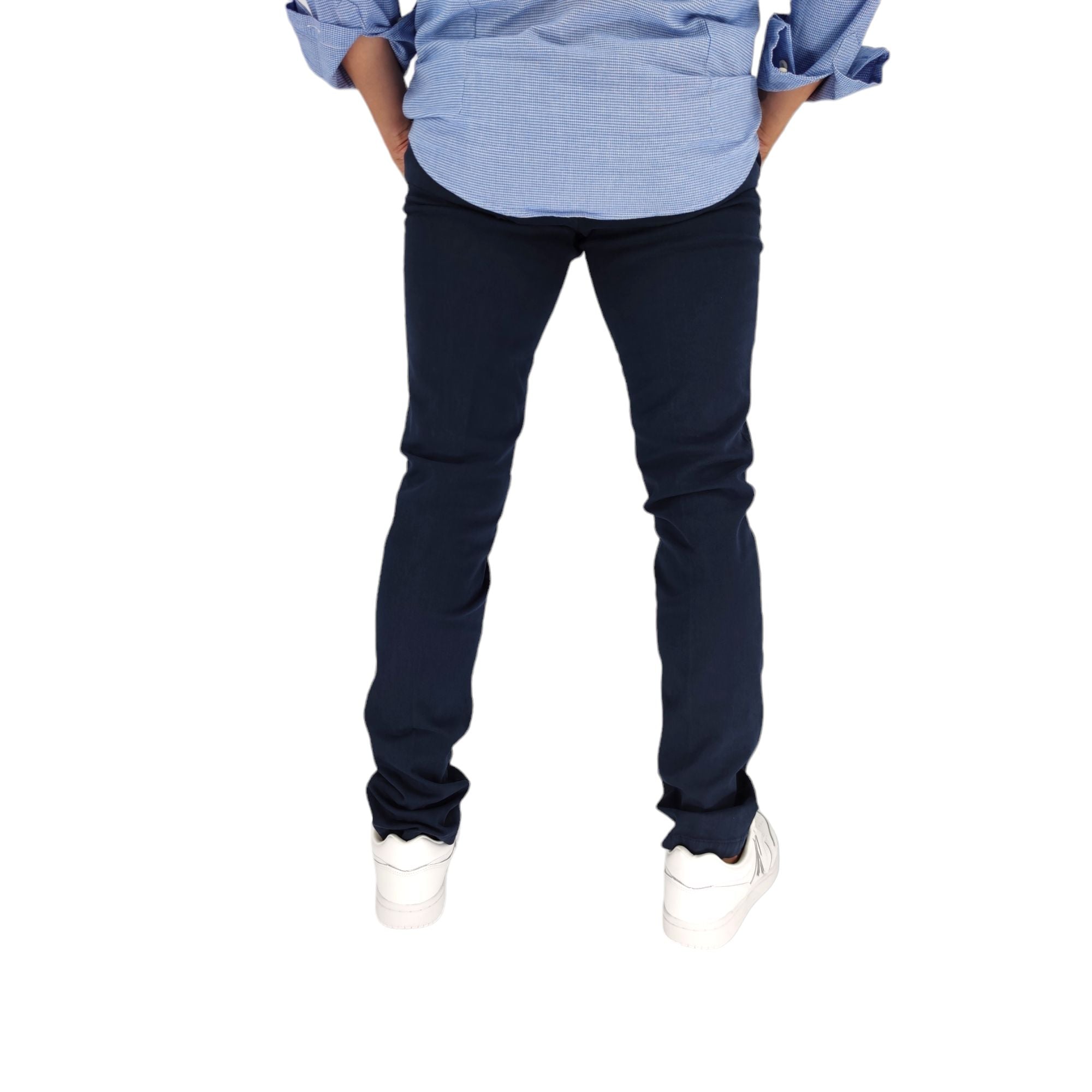 Maison Clochard | Pantaloni Millard Cigarette Uomo Blue Navy - Fabbrica Ski Sises