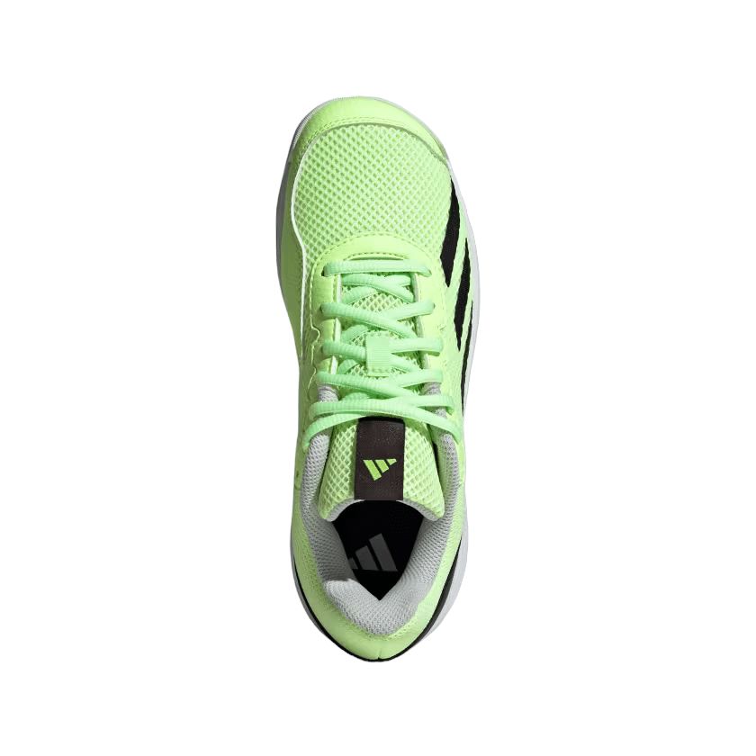 Junior Courtflash Tennis Shoes Green Spark/Aurora Black/Lucid Lemon