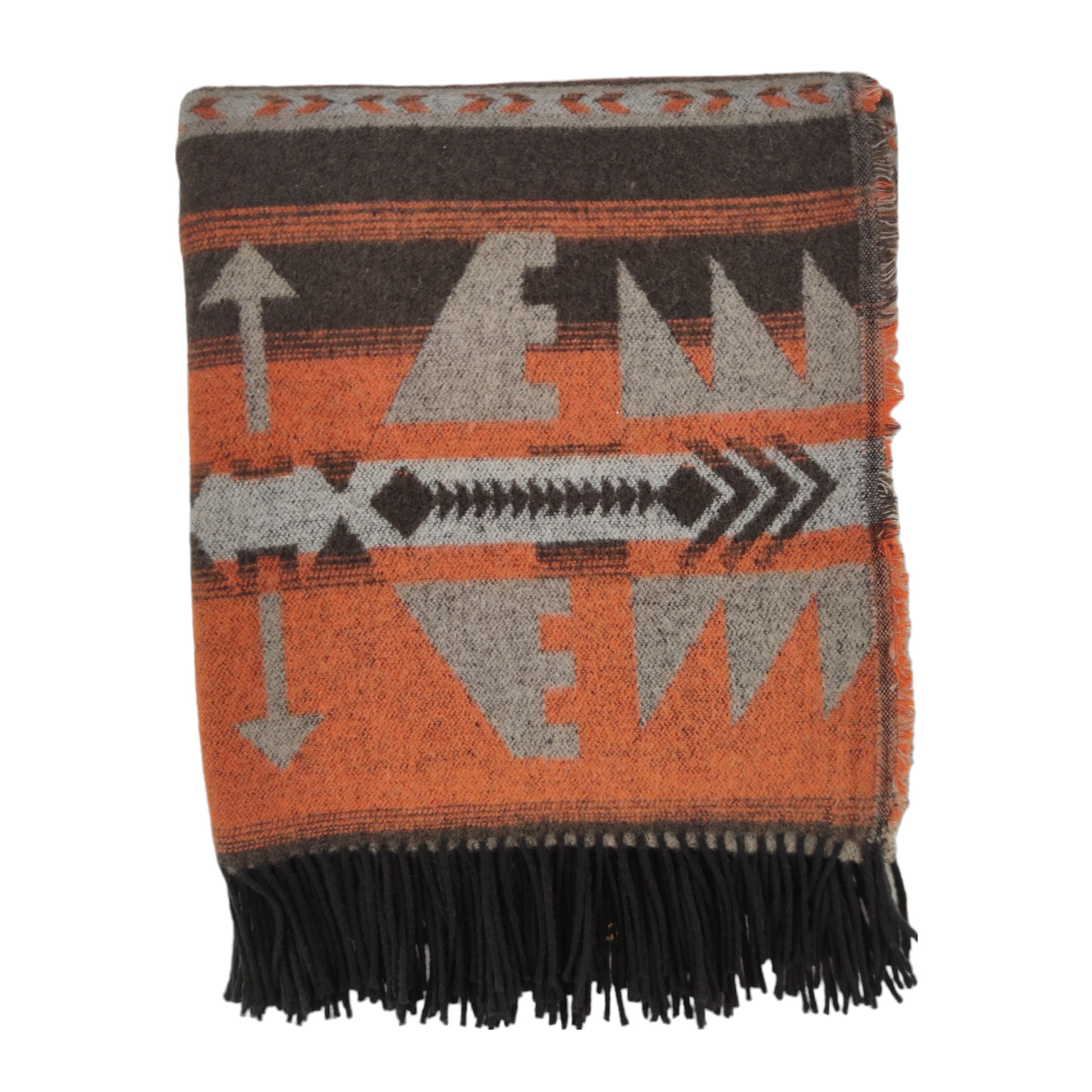 Biella Fabrics | Coperta Yellowstone Orange - Fabbrica Ski Sises