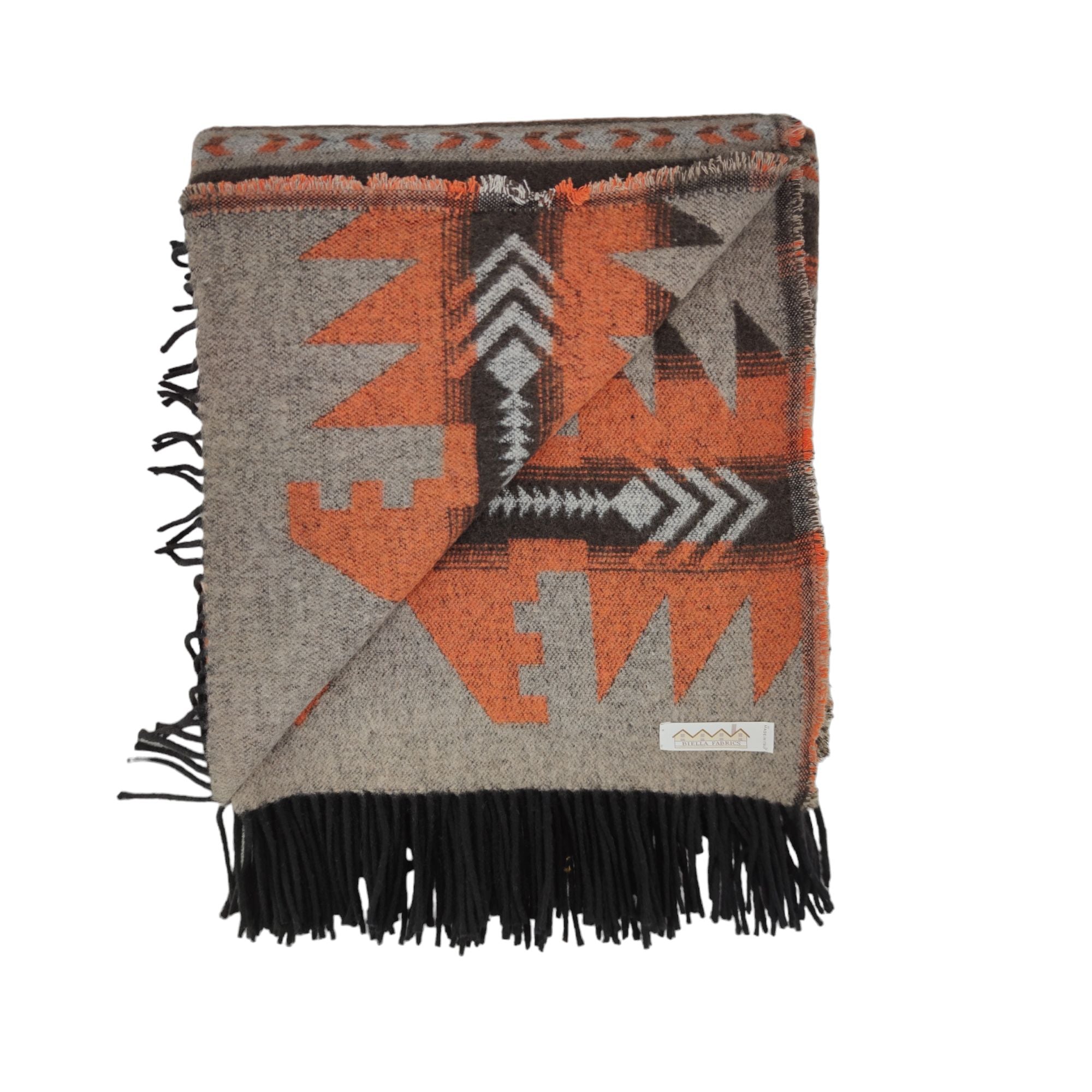 Biella Fabrics | Coperta Yellowstone Orange - Fabbrica Ski Sises