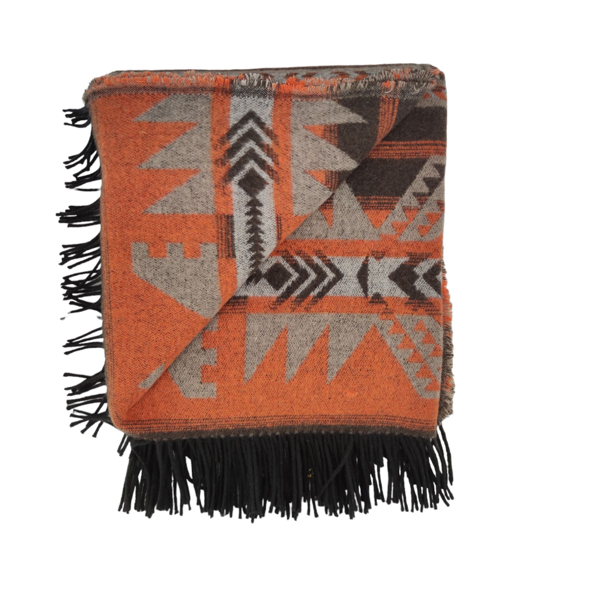 Biella Fabrics | Coperta Yellowstone Orange - Fabbrica Ski Sises