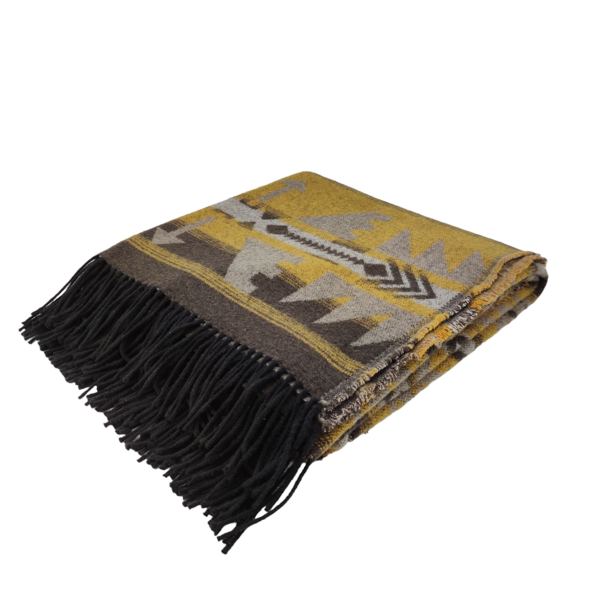 Biella Fabrics | Coperta Yellowstone Mustard - Fabbrica Ski Sises