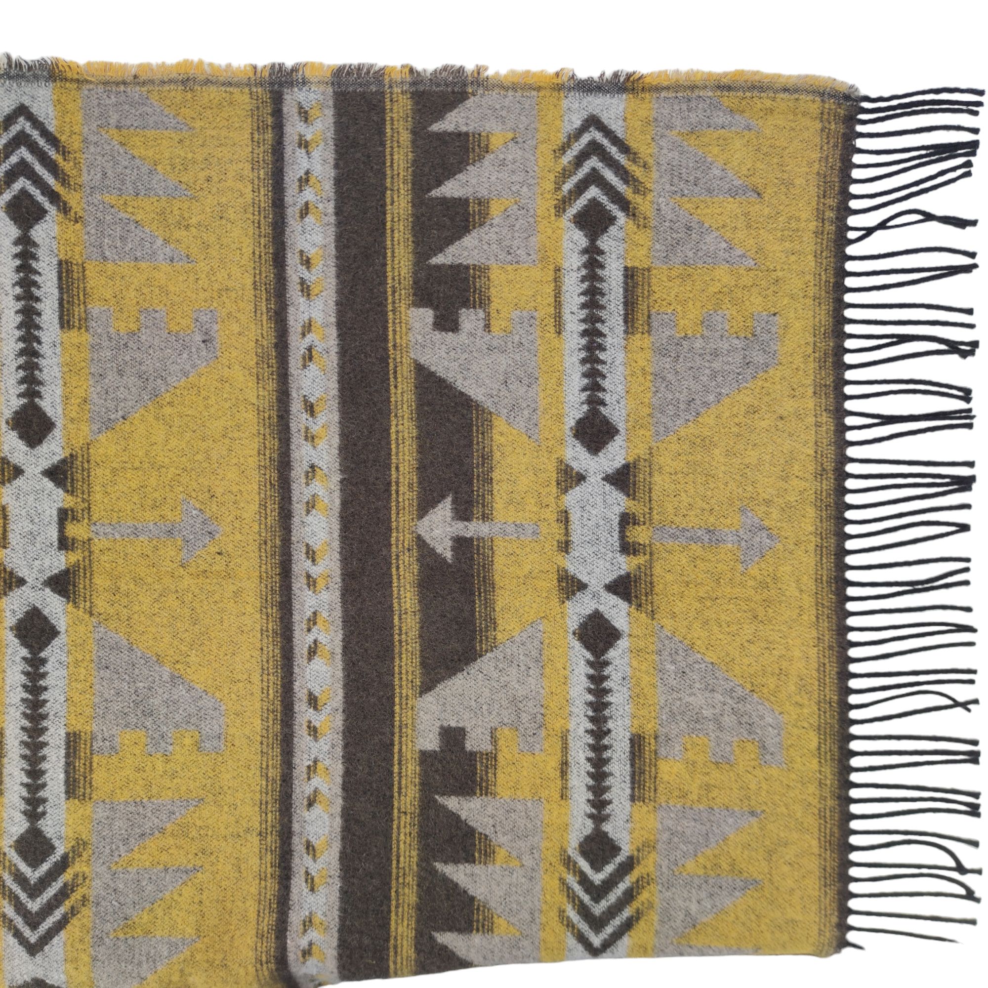 Biella Fabrics | Coperta Yellowstone Mustard - Fabbrica Ski Sises