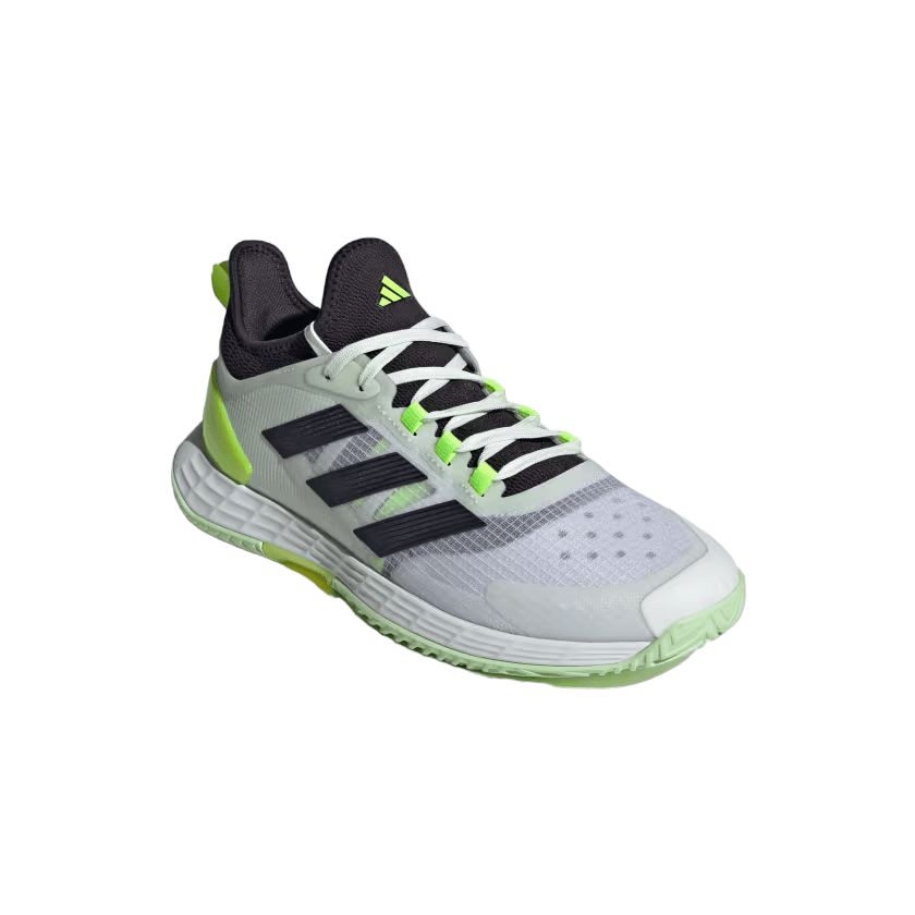 Men's Adizero Ubersonic 4.1 Tennis Shoes Cloud White/Aurora Black/Lucid Lemon