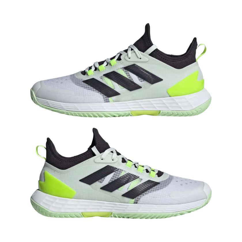 Men's Adizero Ubersonic 4.1 Tennis Shoes Cloud White/Aurora Black/Lucid Lemon