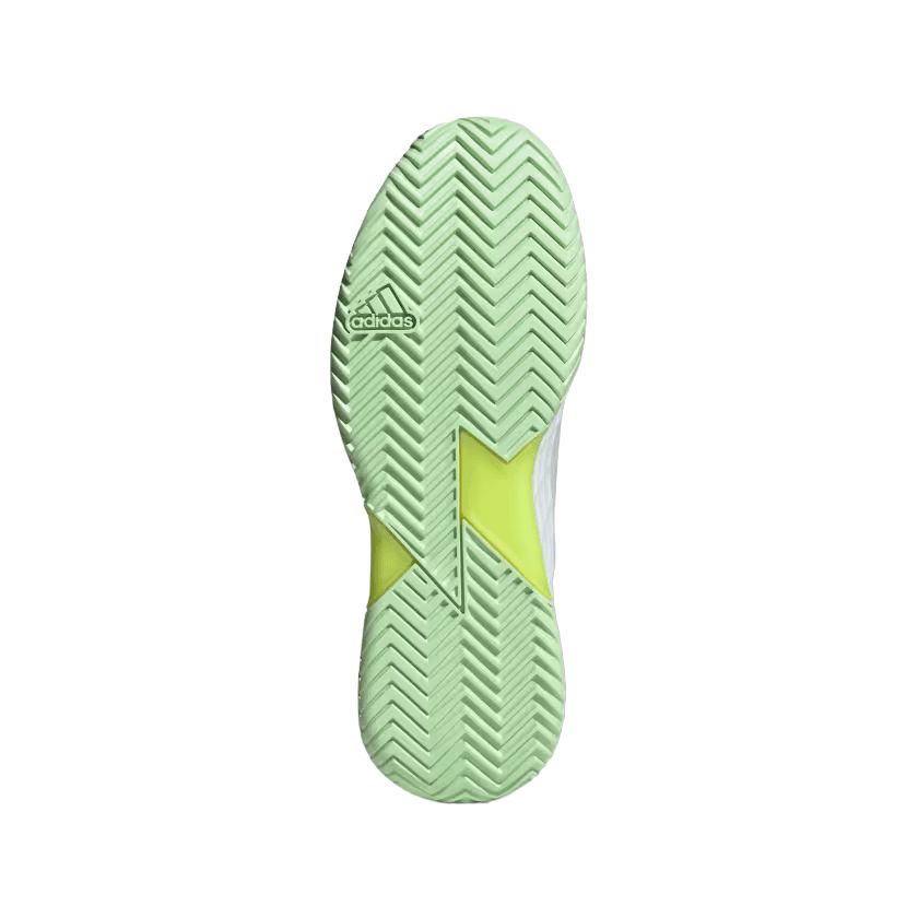Men's Adizero Ubersonic 4.1 Tennis Shoes Cloud White/Aurora Black/Lucid Lemon