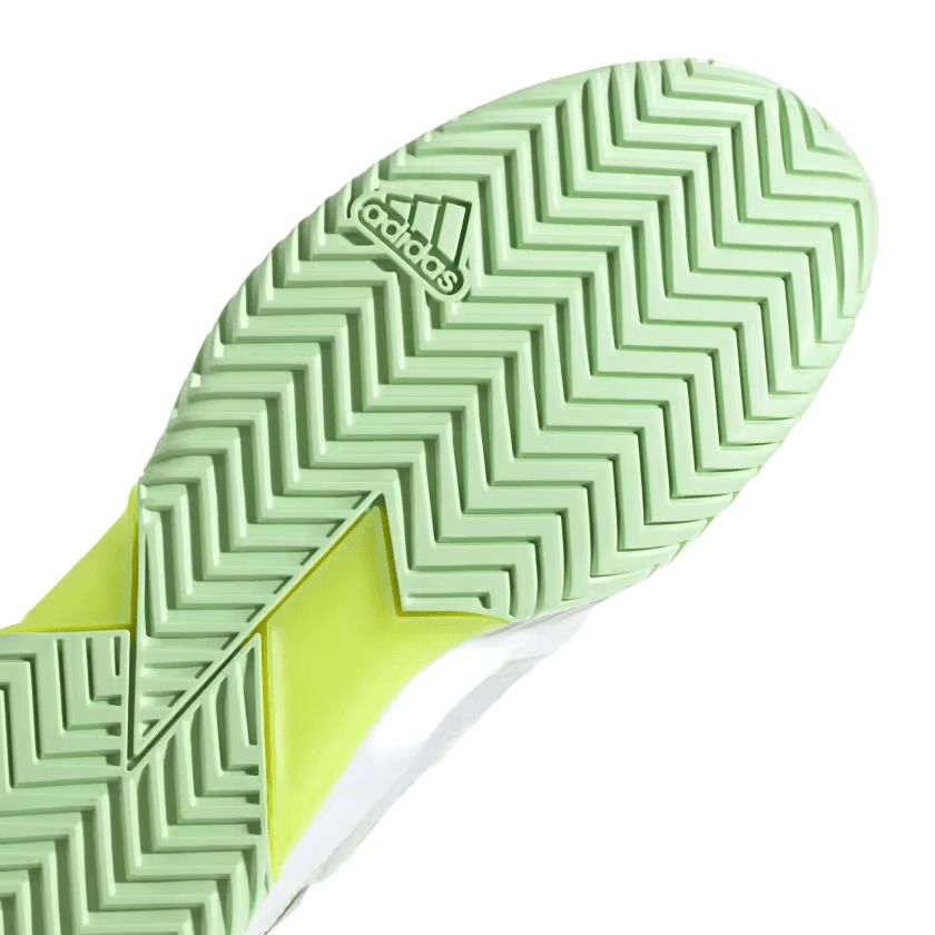 Men's Adizero Ubersonic 4.1 Tennis Shoes Cloud White/Aurora Black/Lucid Lemon