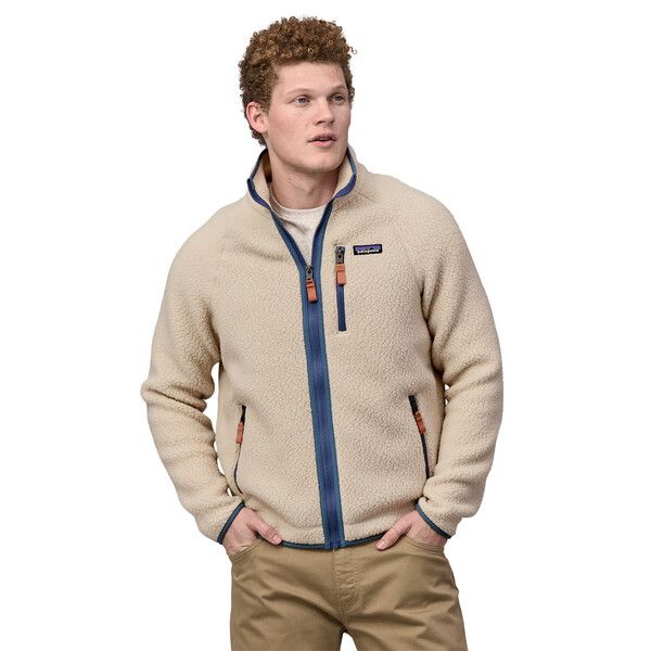 Patagonia | Maglia Retro Pile Fleece Uomo Dark Natural/Utility Blue - Fabbrica Ski Sises