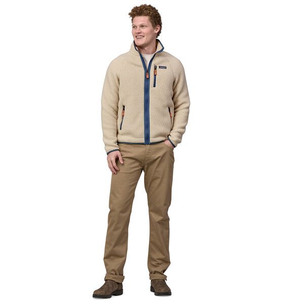 Patagonia | Maglia Retro Pile Fleece Uomo Dark Natural/Utility Blue - Fabbrica Ski Sises