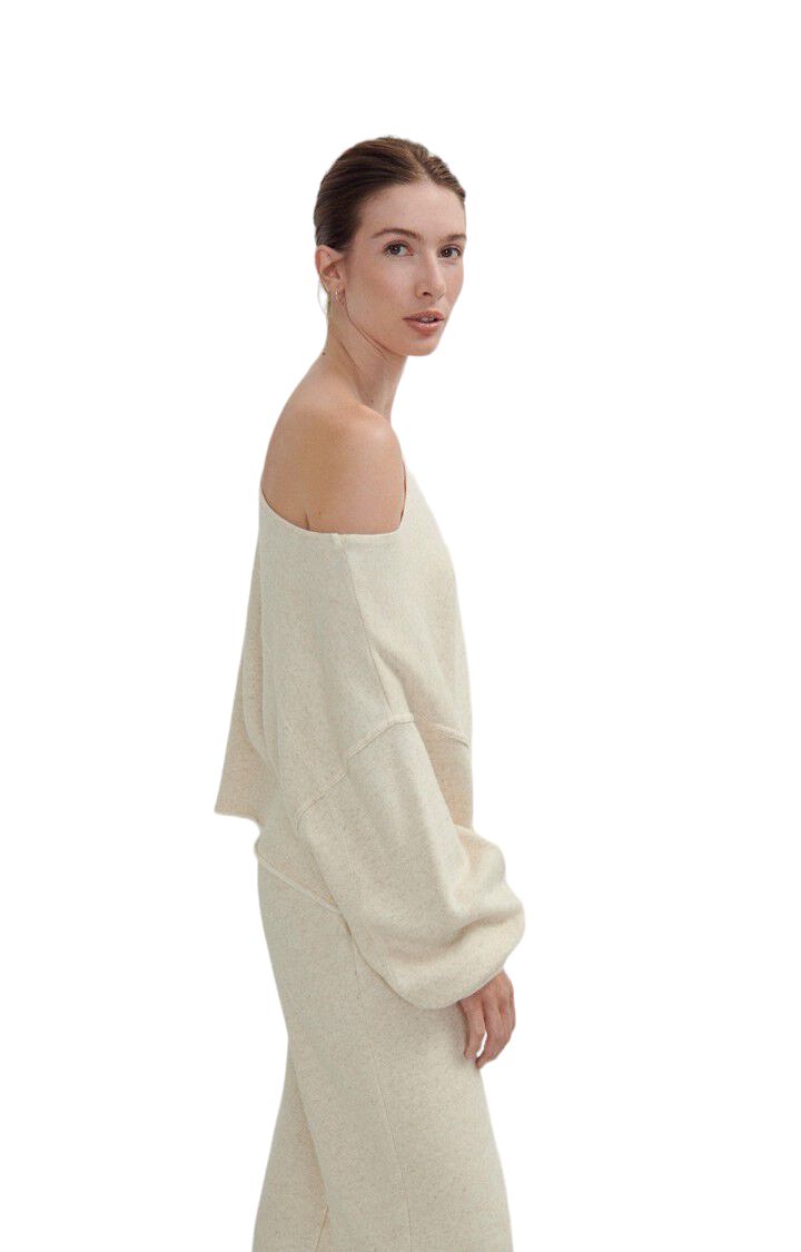 American Vintage | Maglia Itonay Donna Ecru Melange - Fabbrica Ski Sises